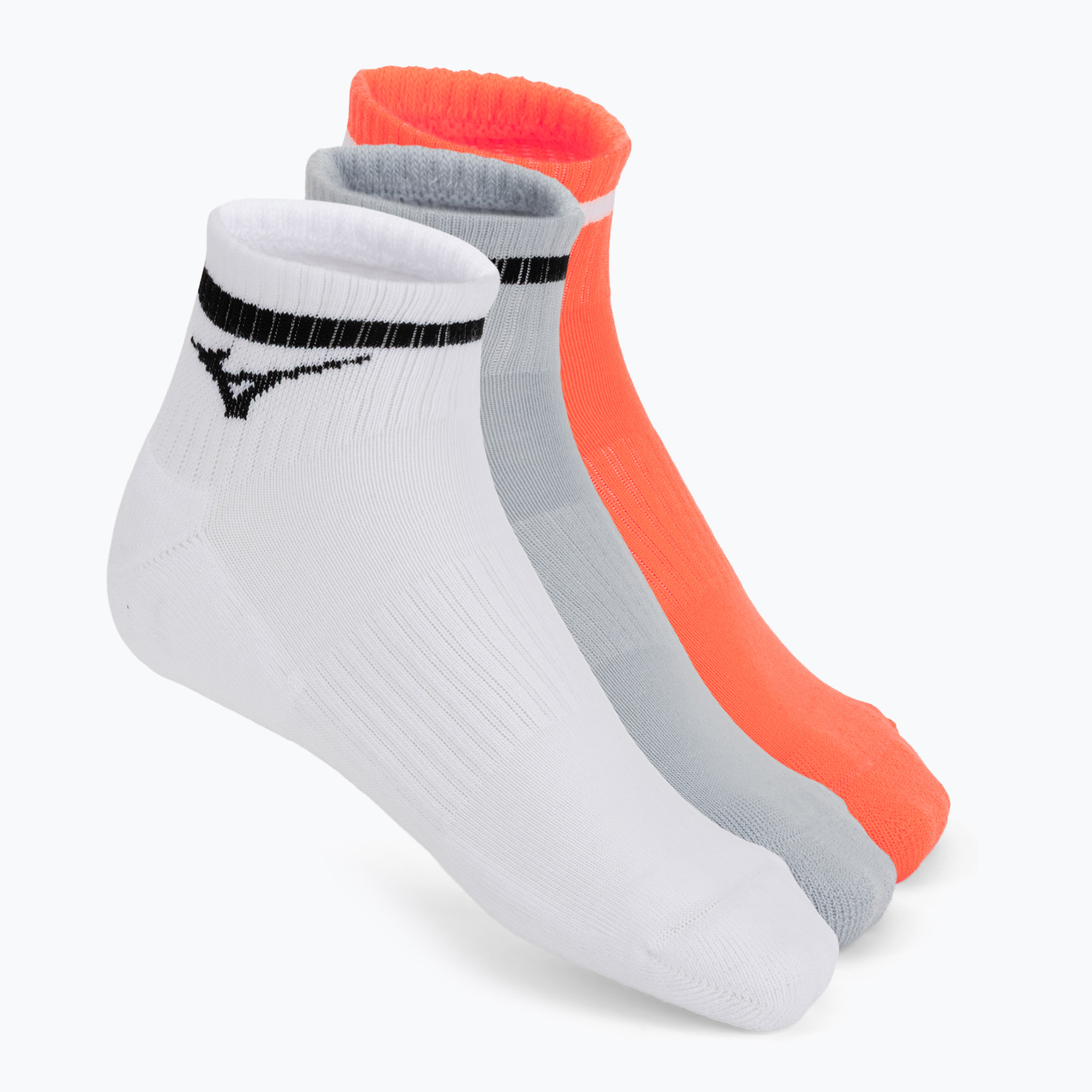Чорапи Mizuno Training With Line white/cloudspace/lava orange