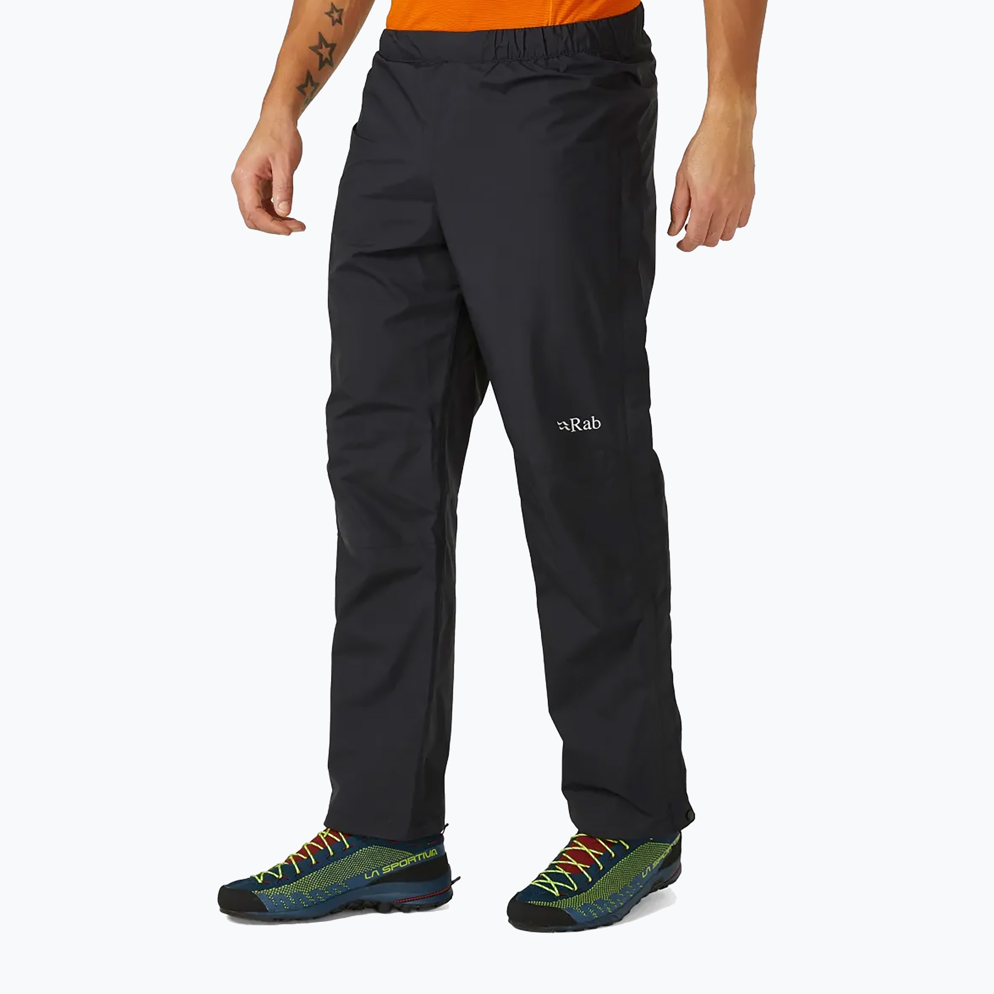 Spodnie z membraną męskie Rab Downpour Eco FZ Regular black 