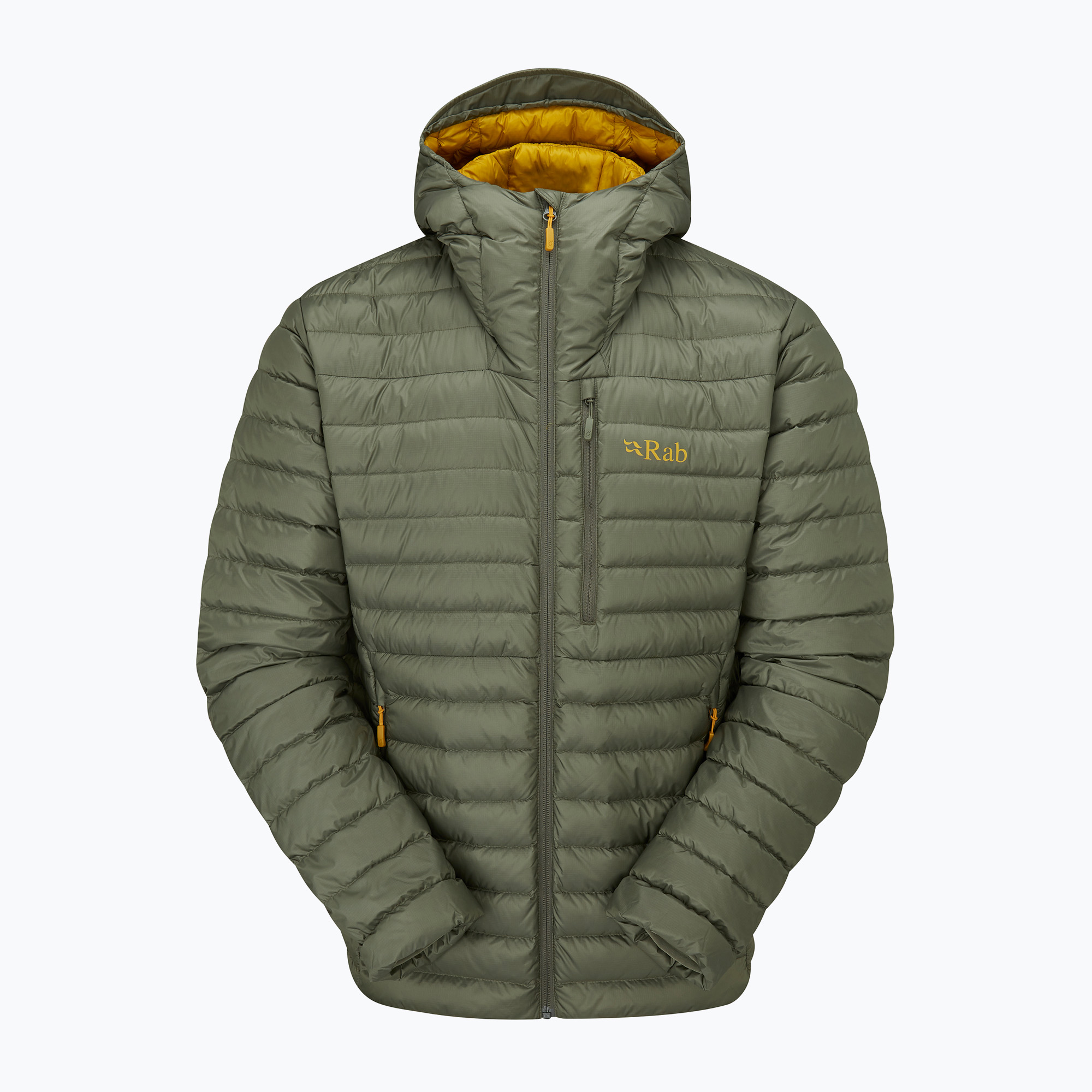 Kurtka puchowa męska Rab Microlight Alpine light khaki 
