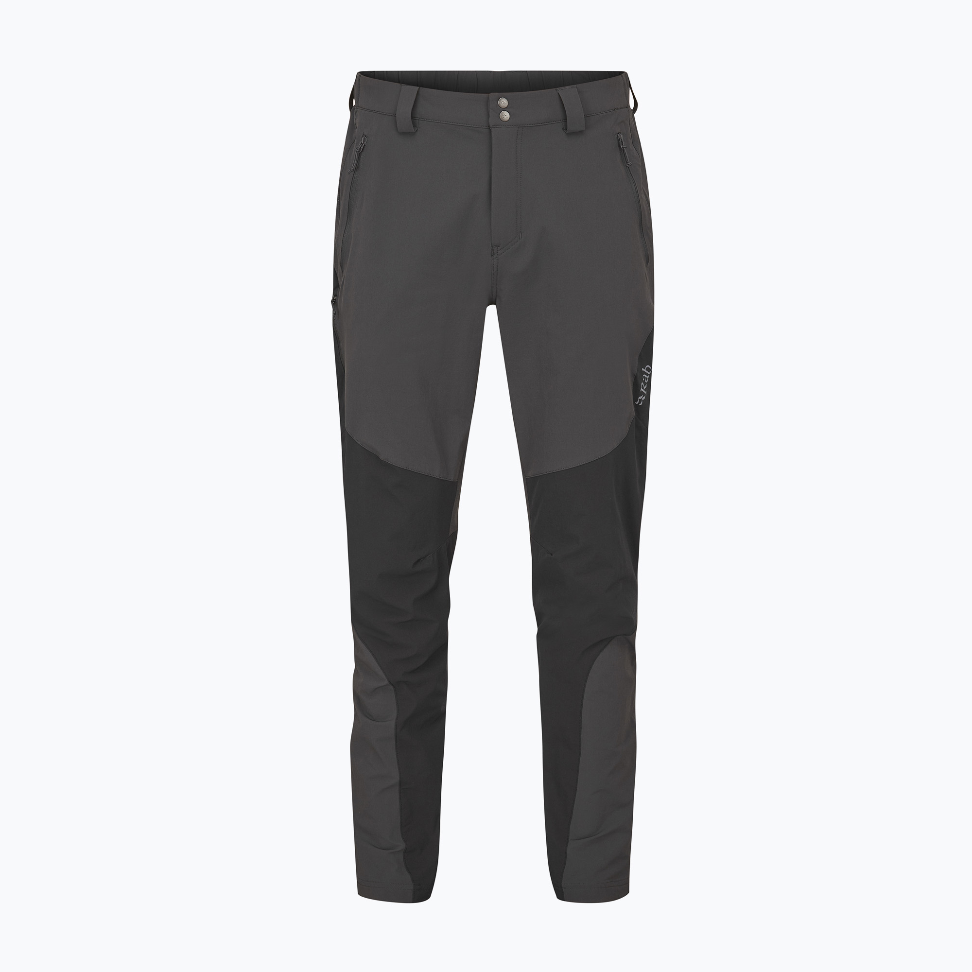 Spodnie softshell męskie Rab Torque Mountain anthracite/black 
