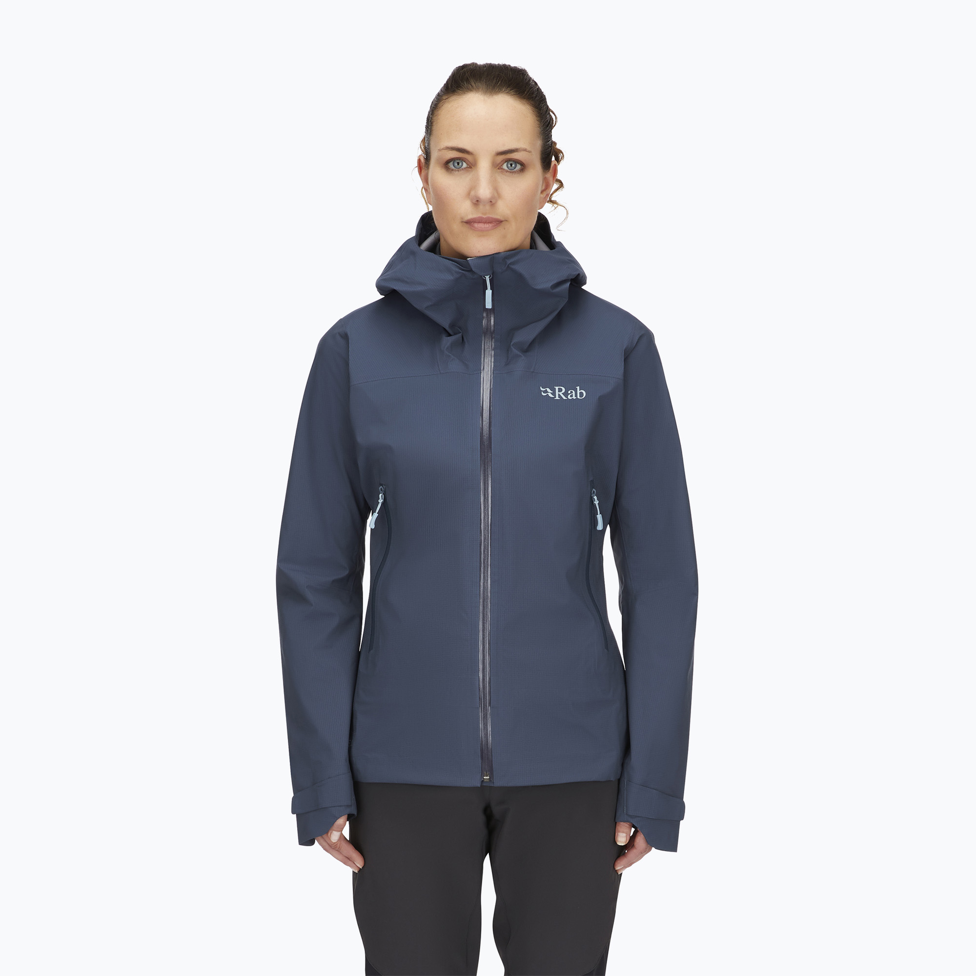 Giacca da pioggia da donna Rab Downpour Light tempest blue (10) (Downpour Light QWG-91)