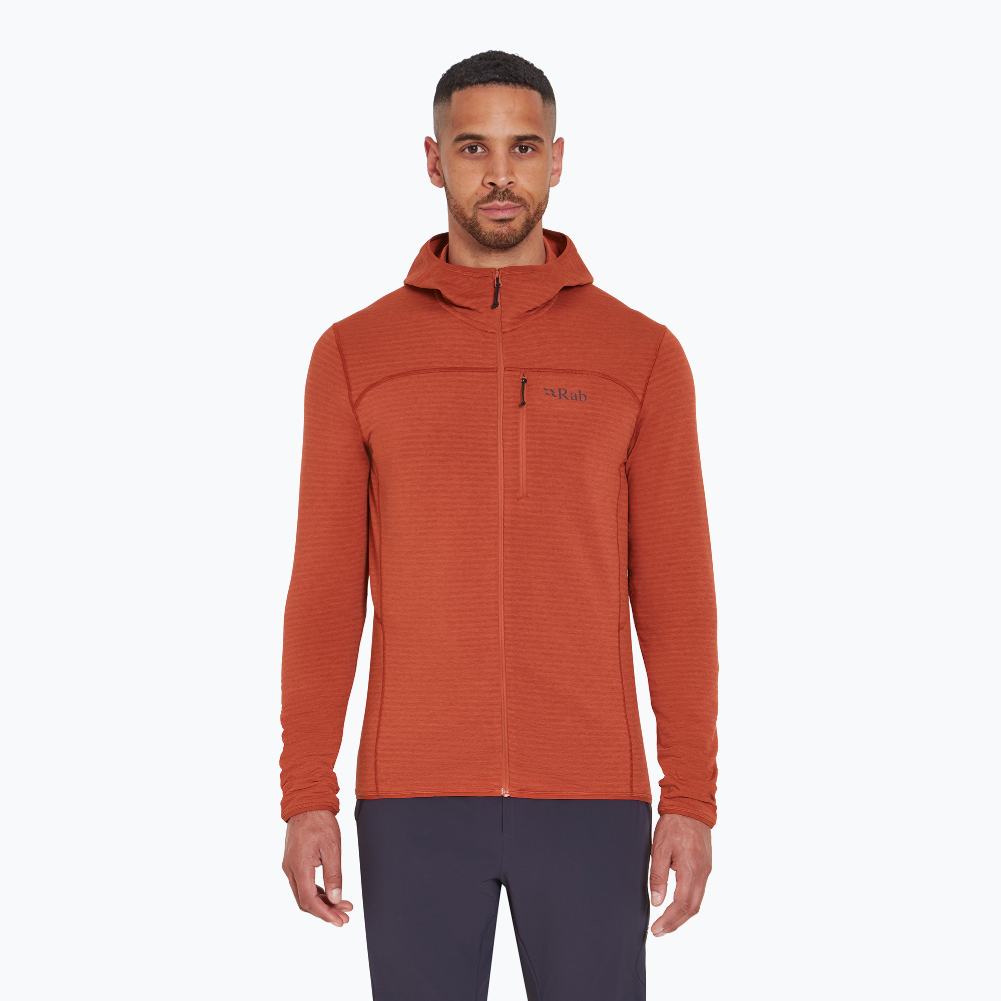 Men's Rab Ascendor Light Hoody tuscan red sweatshirt (M)