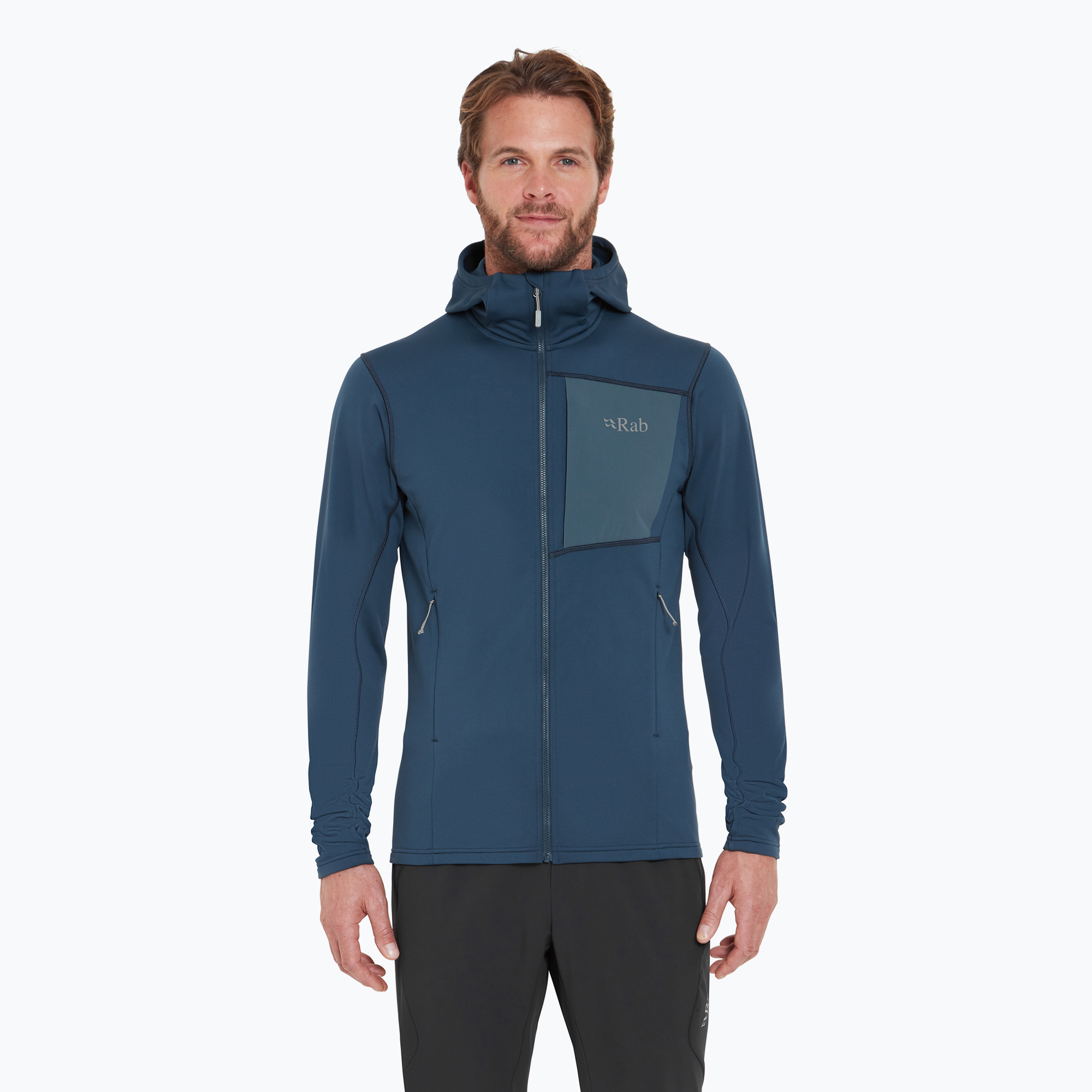 Men's trekking jacket Rab Superflux Hoody tempest blue (XL)