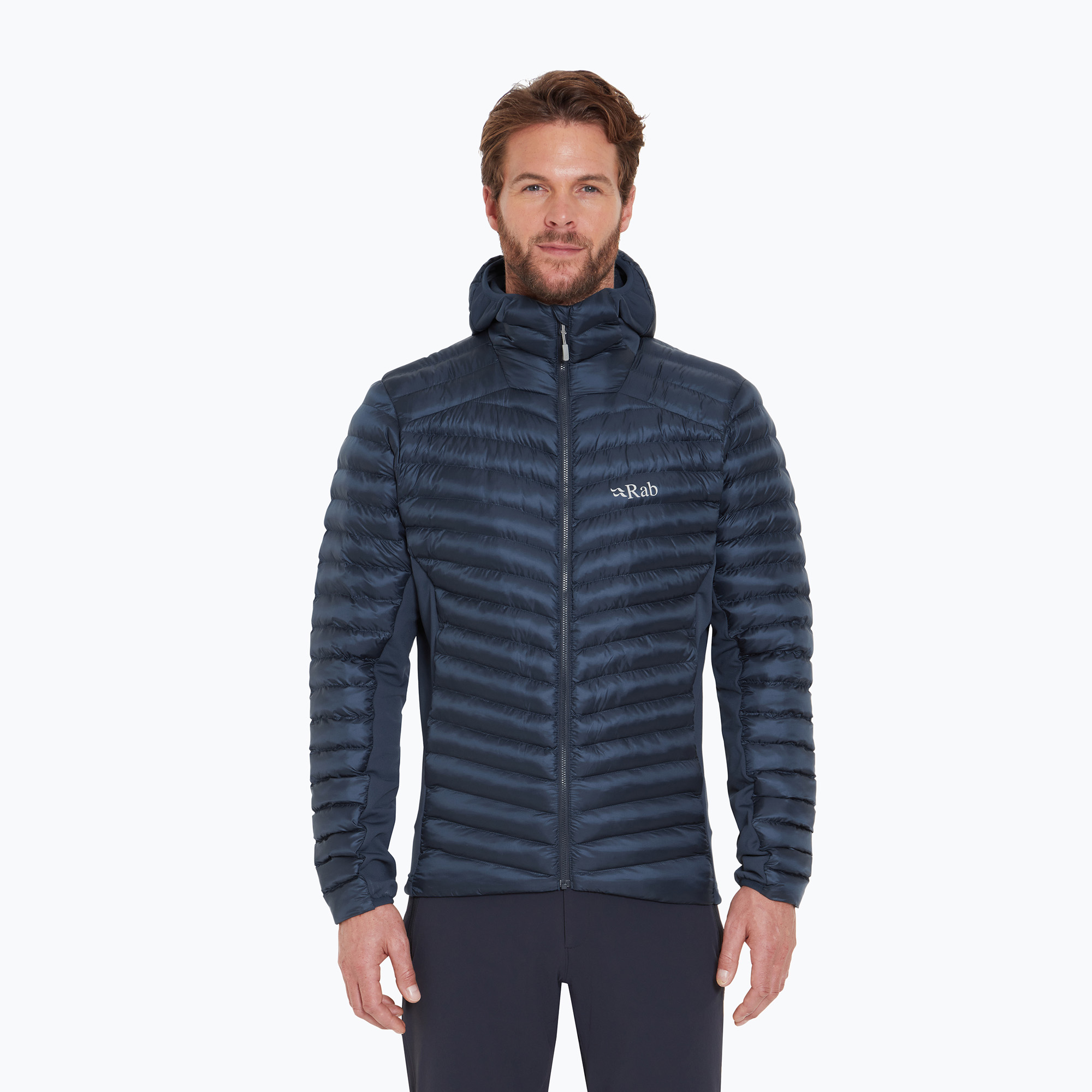 Мъжко ватирано яке Rab Cirrus Flex Hoody tempest blue