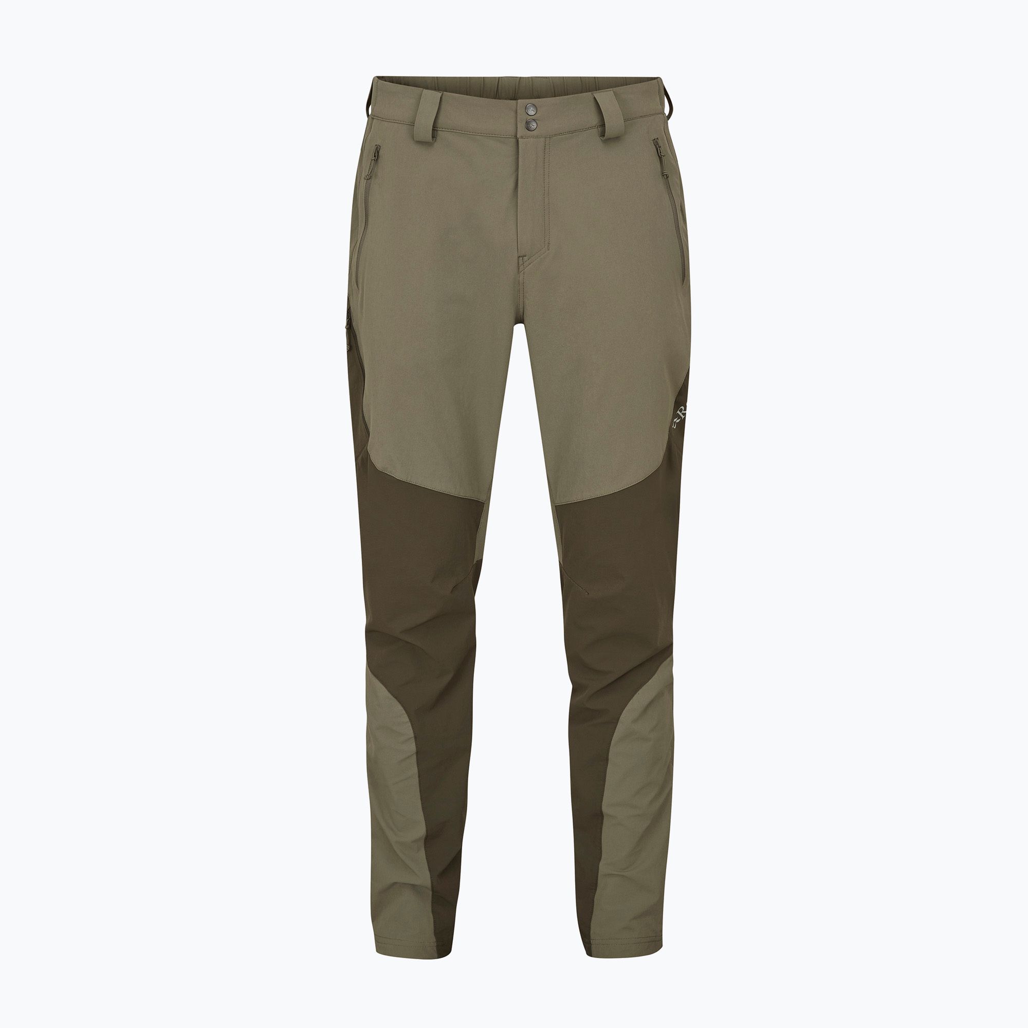 Spodnie softshell męskie Rab Torque Mountain light khaki/army 