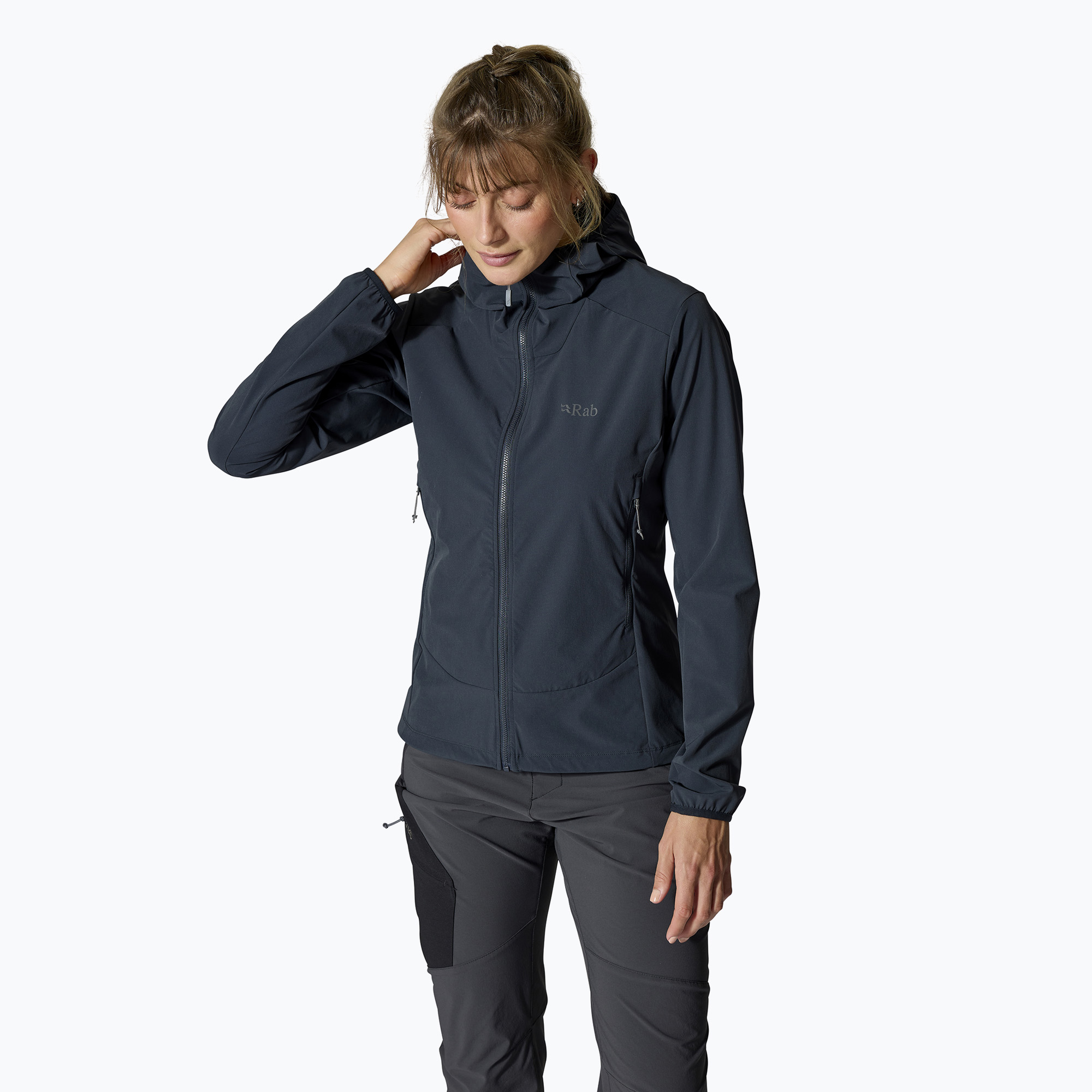 Kurtka softshell damska Rab Borealis Hoody beluga 