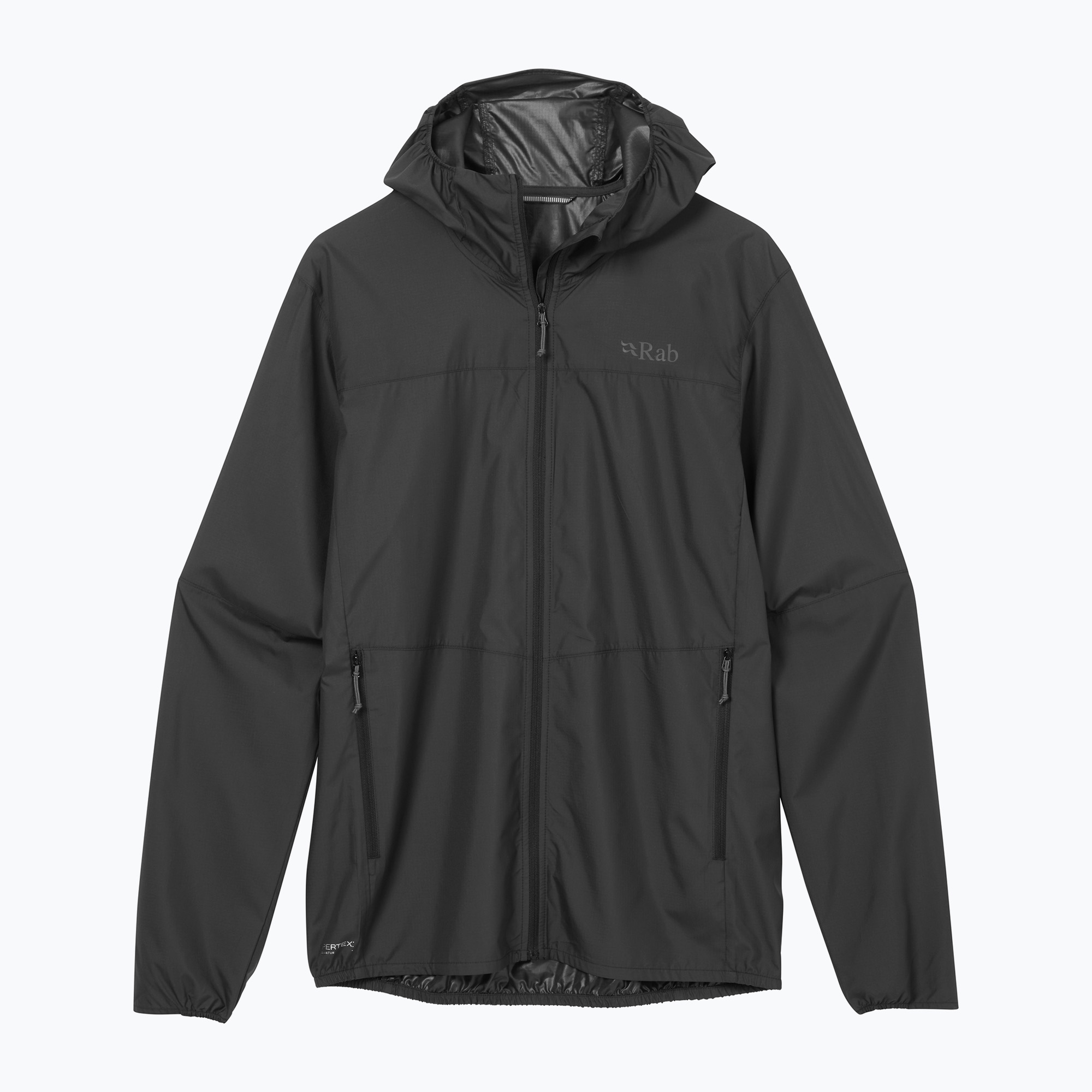 Kurtka przeciwiatrowa męska Rab Windgather Hoody black 
