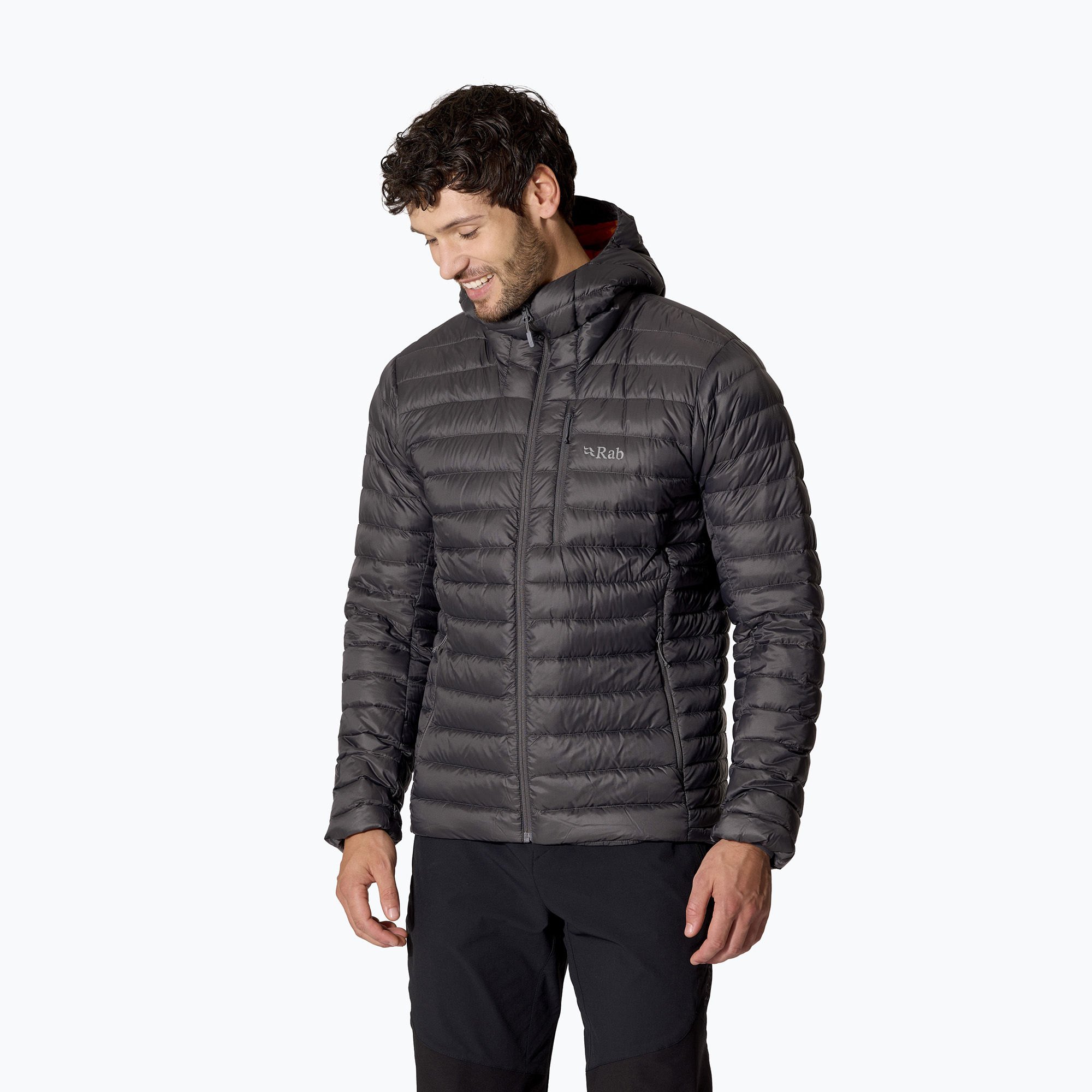 Мъжко пухено яке Rab Microlight Alpine Hoody graphene