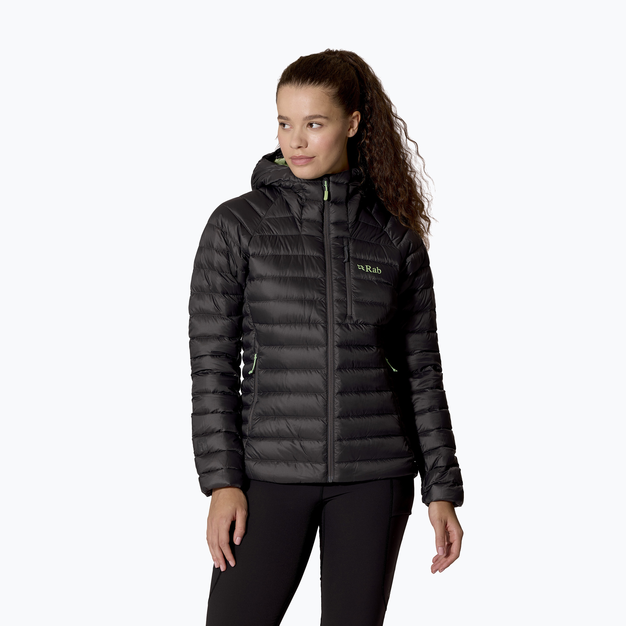 Дамско пухено яке Rab Microlight Alpine Hoody graphene