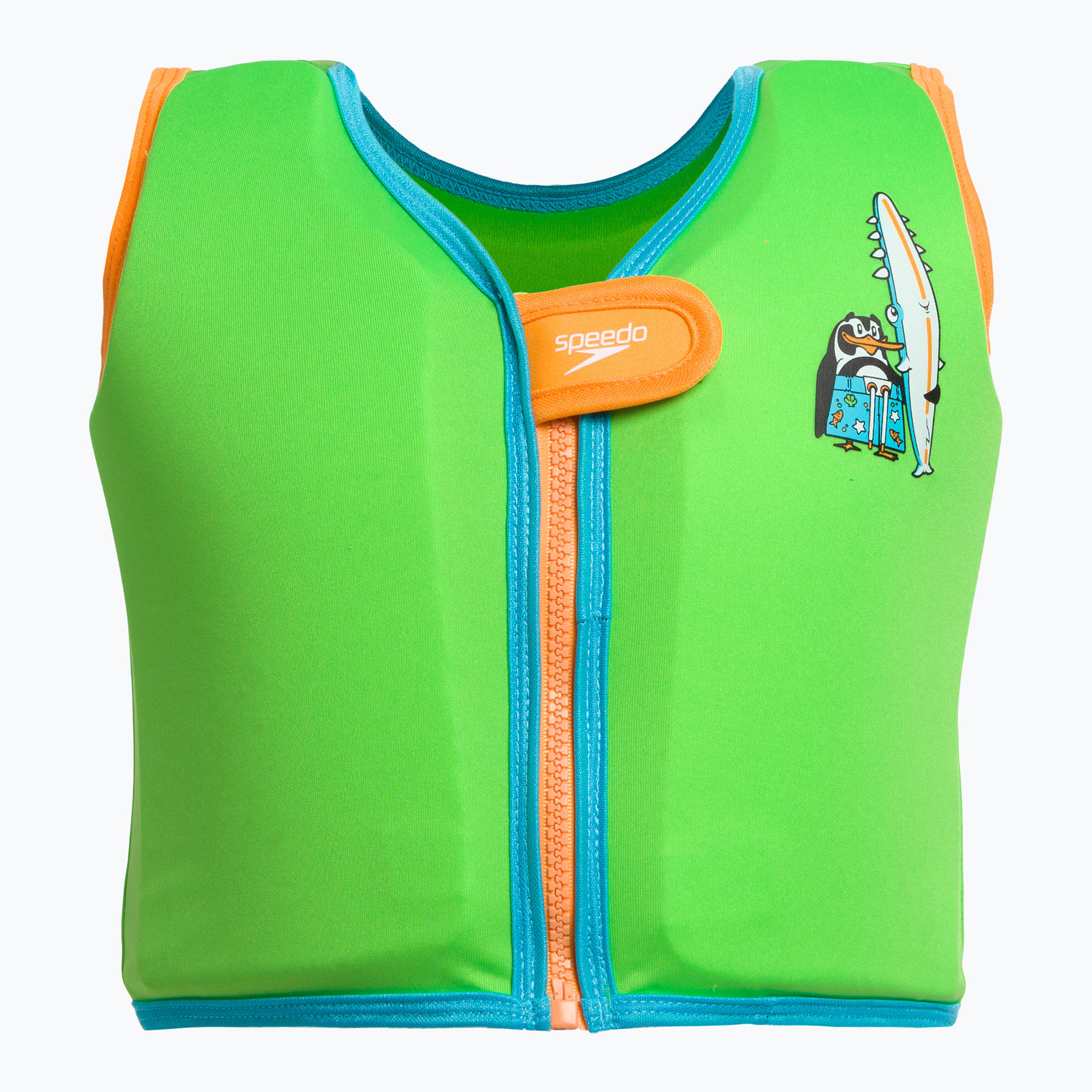 Kamizelka do pływania dziecięca Speedo Printed Float Vest chima azure blue/fluro green 