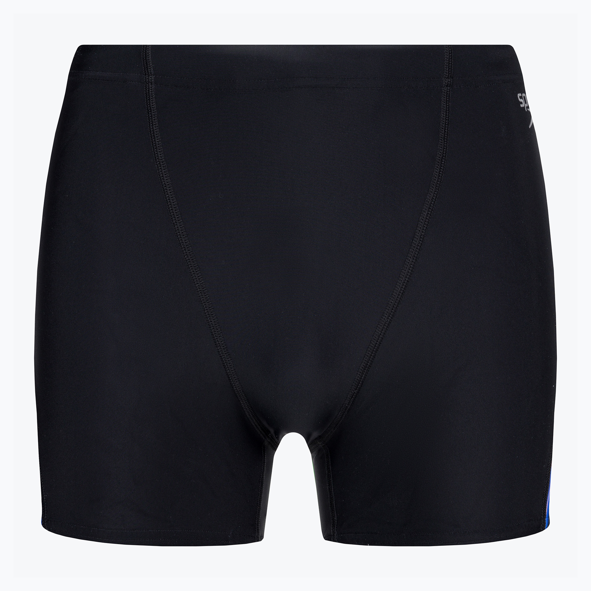 Boxeri de înot bărbați Speedo Allover Digi V-Cut negru/albastru (Allover Digital V-Cut Aquashort 8-00357815887)