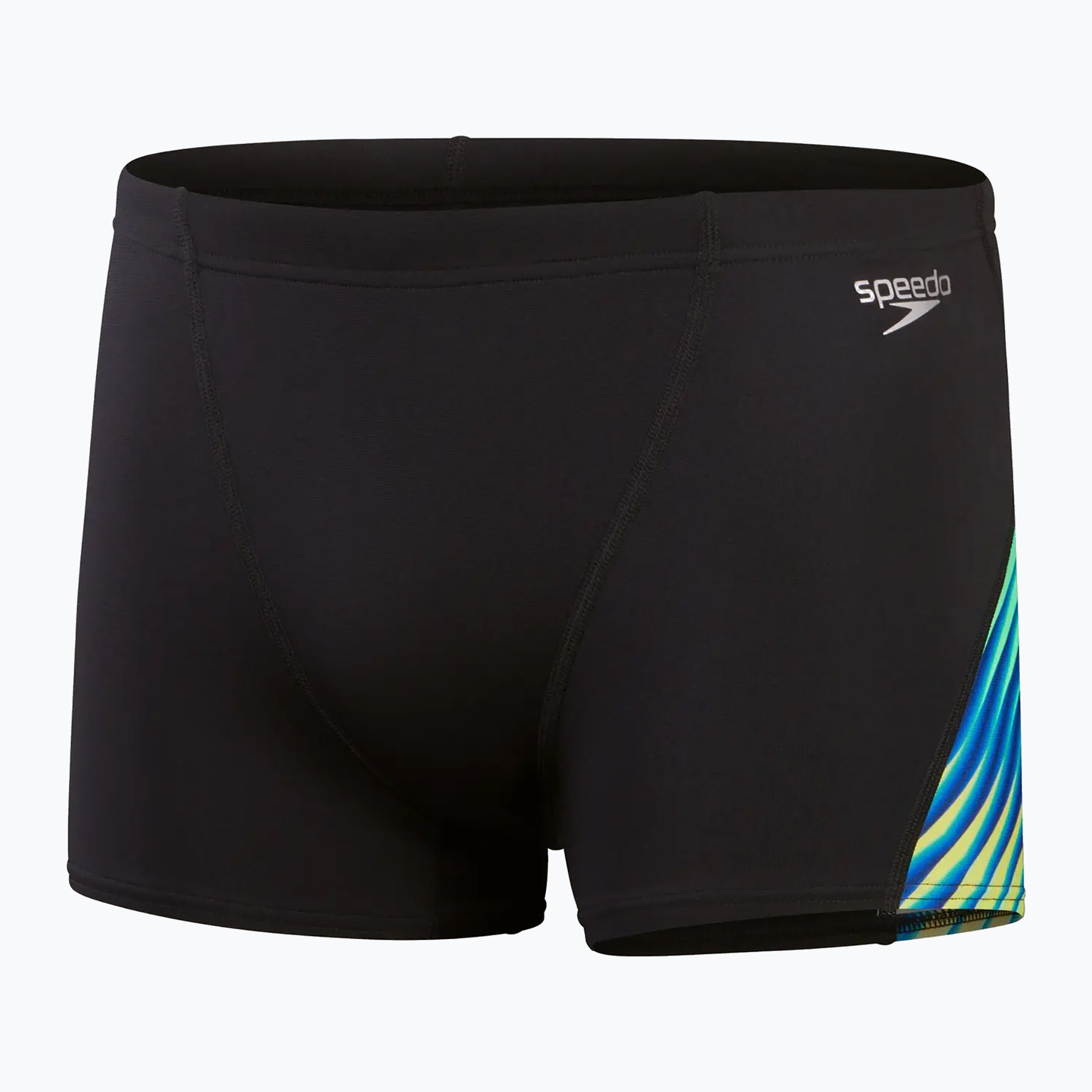 Speedo Uomo Allover Digital V-Cut Aquashort boxer da bagno nero/cobalto vero (30) (Allover Digital V-Cut Aquashort 8-00381816761)