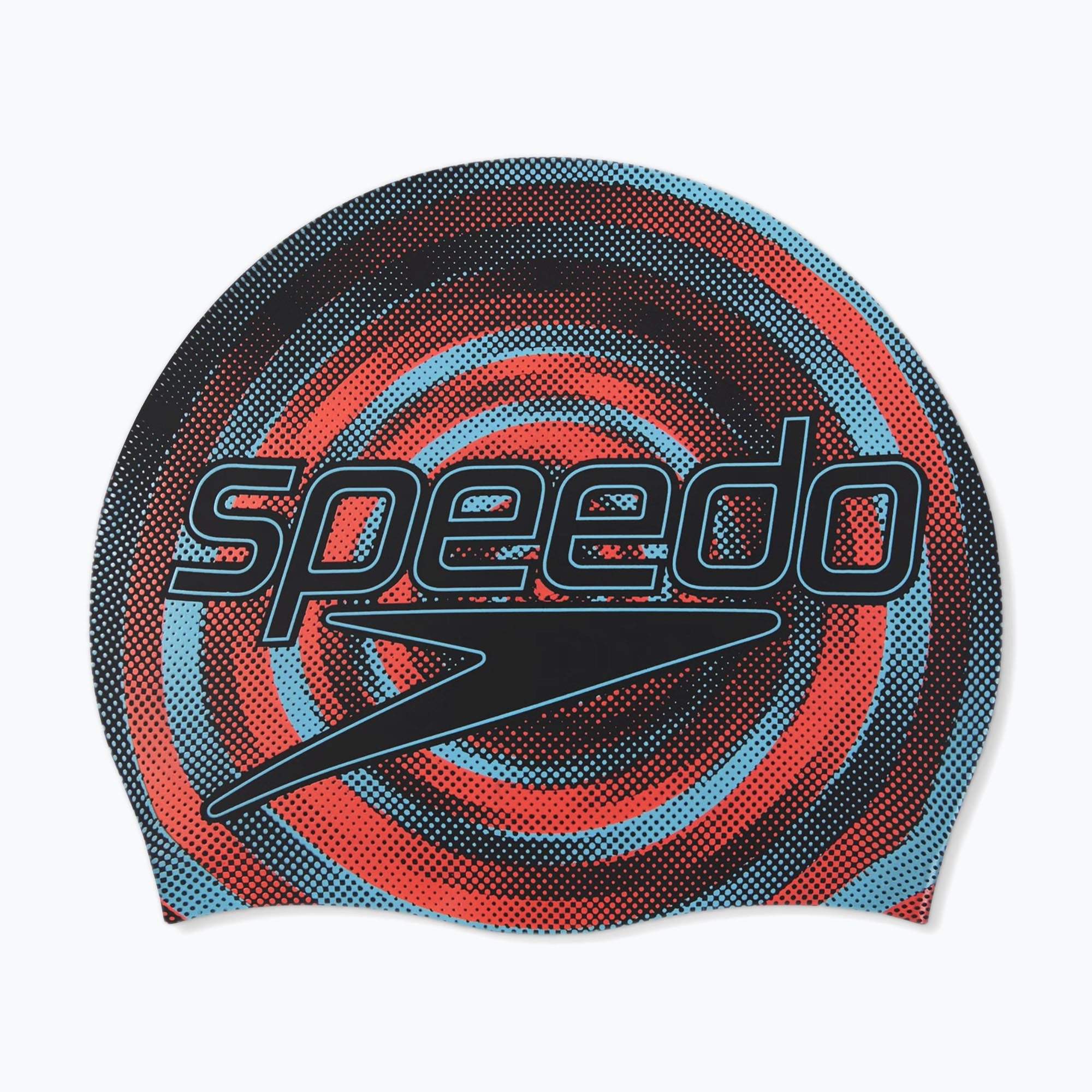 Детска шапка за плуване Speedo Printed Silicone black/picton blue/siren red