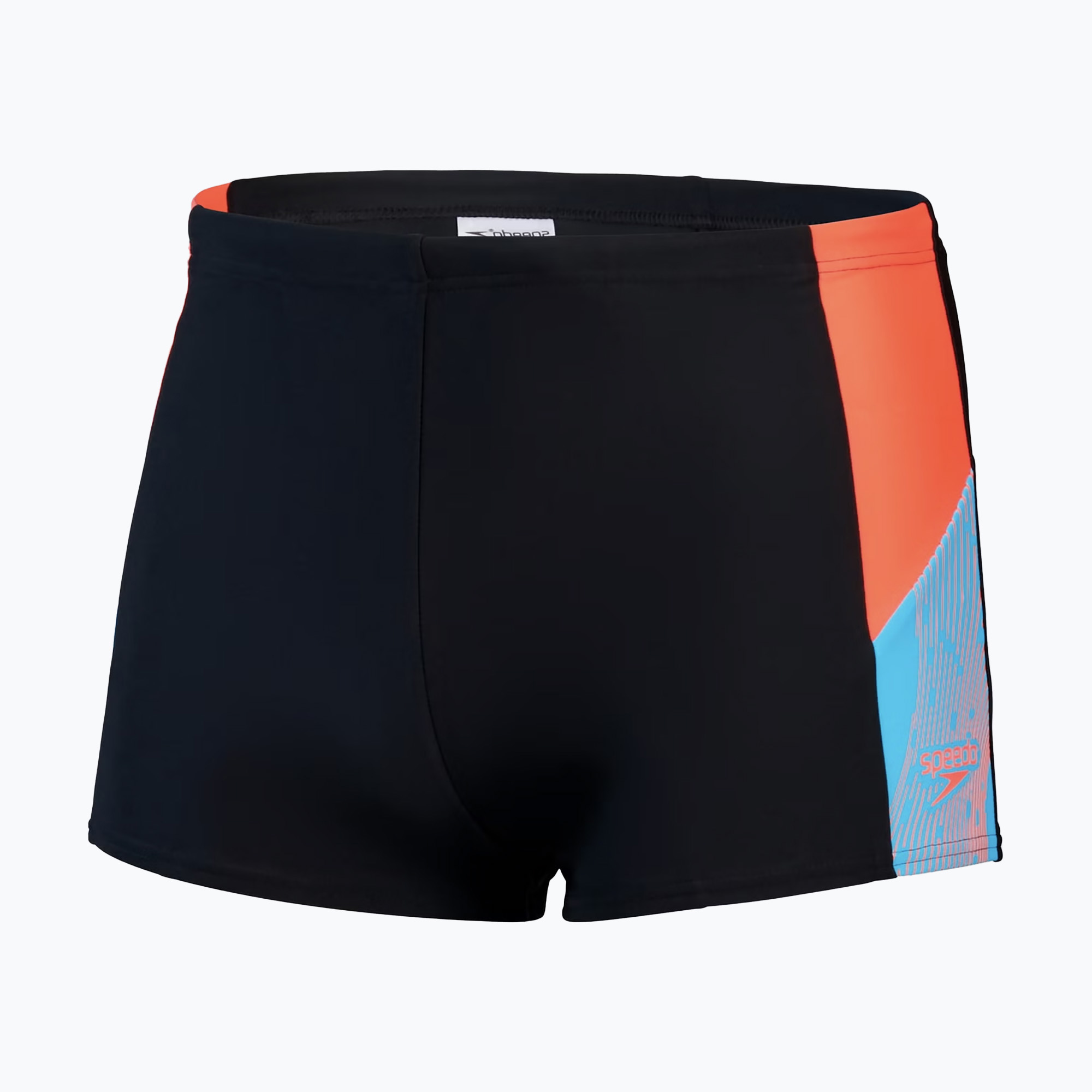 Speedo Dive Aquashort boxer nuoto uomo nero/rosso/pitone blu (32) (Dive Aquashort 8-00300717514)