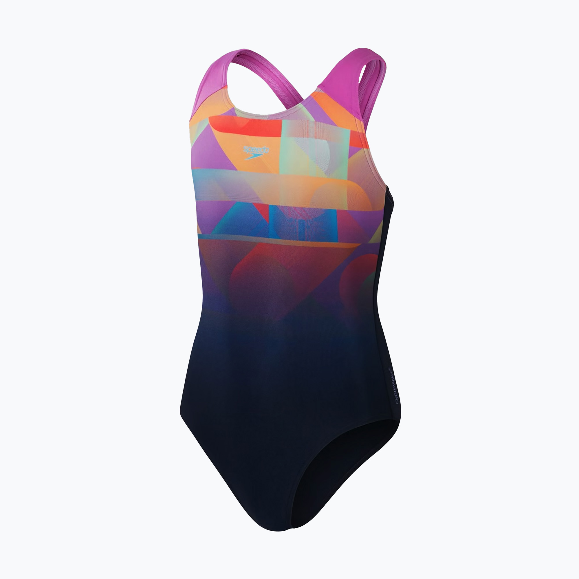 Speedo Digital Placement Splashback costume intero bambino true navy/kikiki pink/siren red/matcha