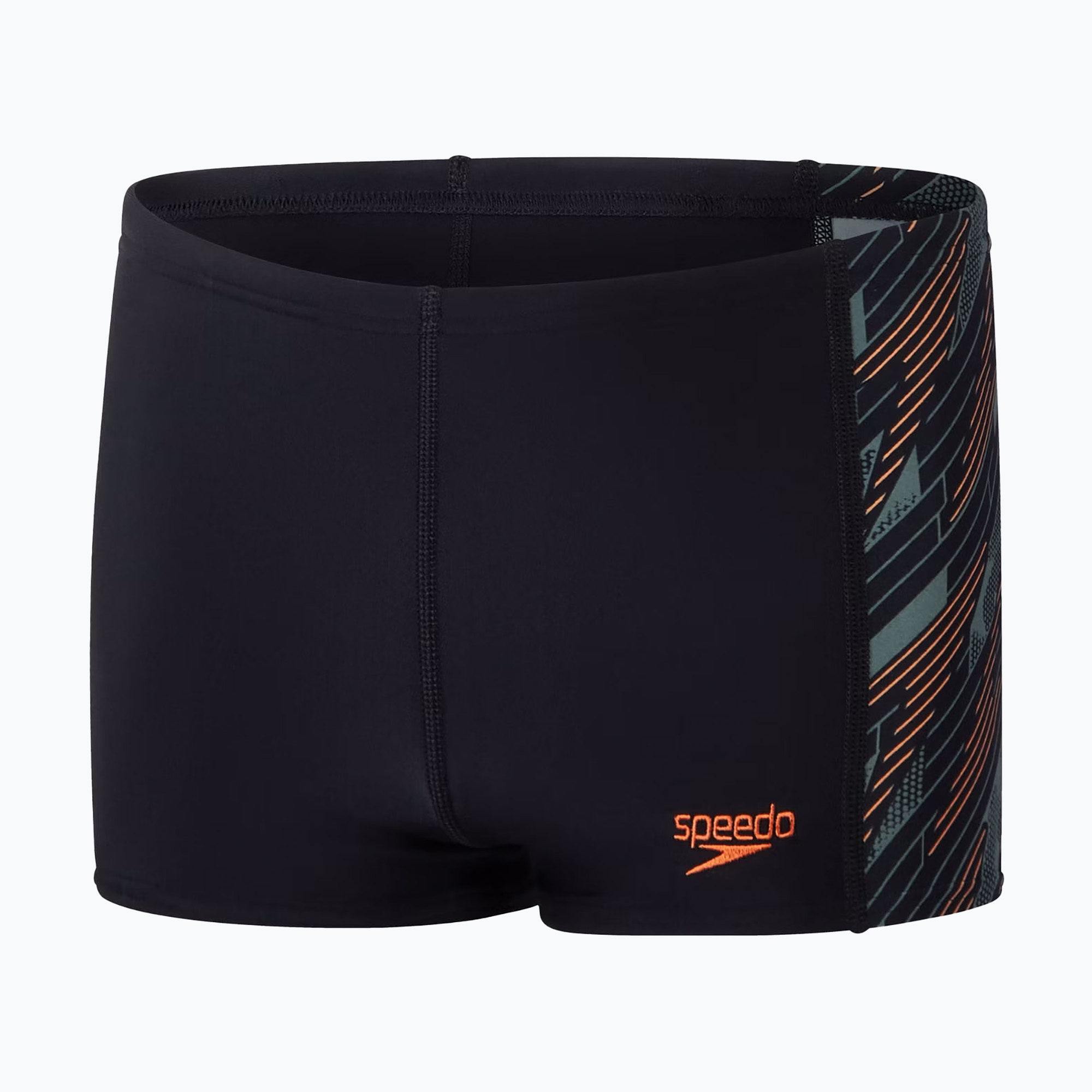 Boxer da nuoto Speedo HyperBoom Panel per bambini Aquashort nero/verde campagna/marino (176 cm) (HyperBoom Panel Aquashort 8-00379417356)