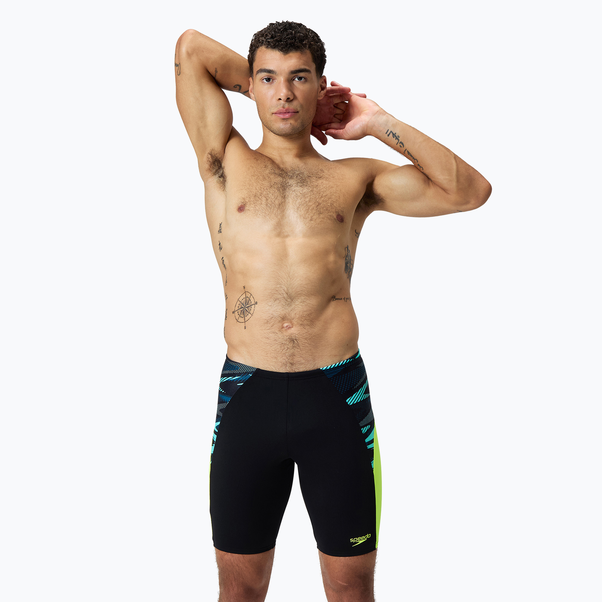 Мъжки шорти за плуване тип клин Speedo Endurance  MAX Splice black/hyper yellow