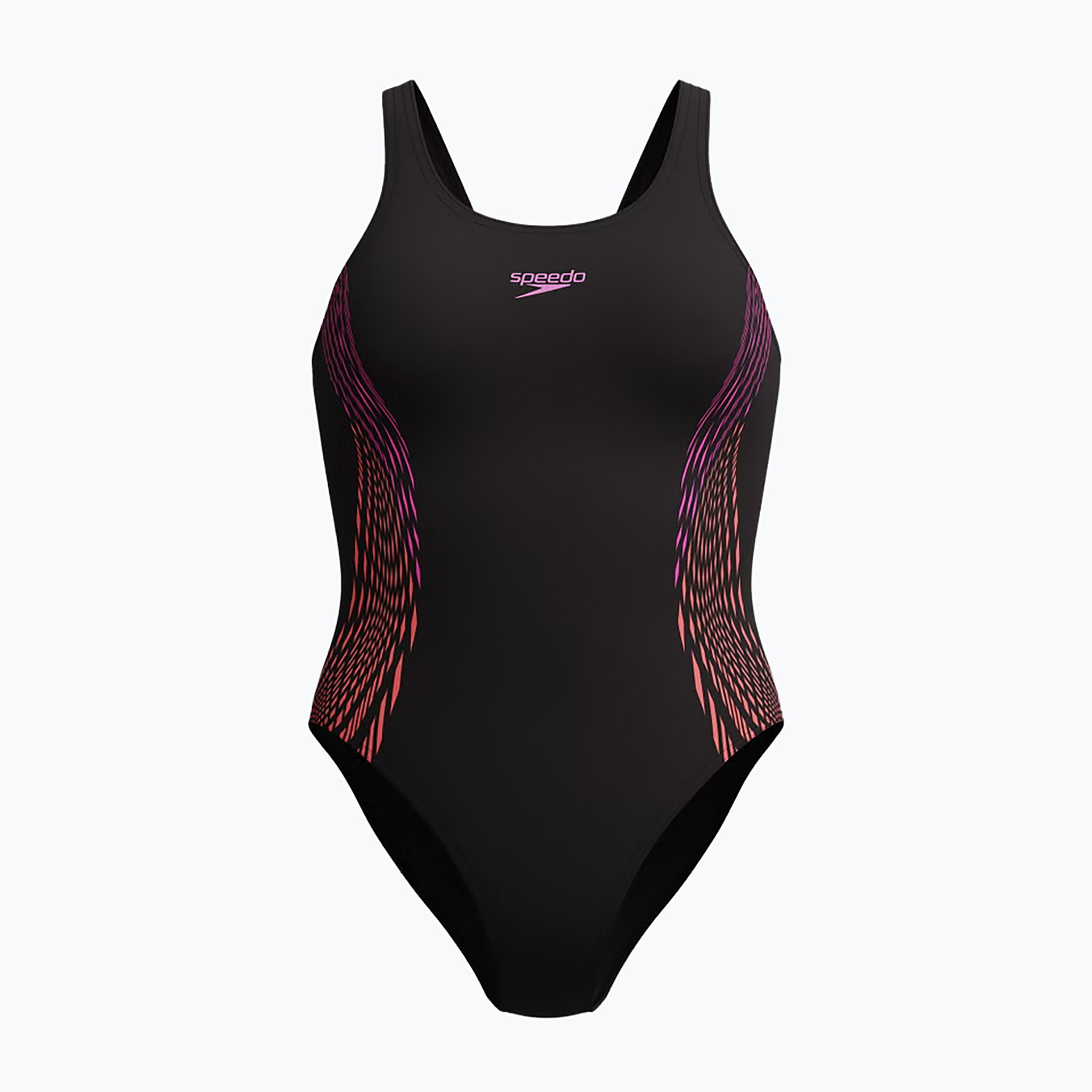Дамски цял бански костюм Speedo Placement Muscleback neon violet