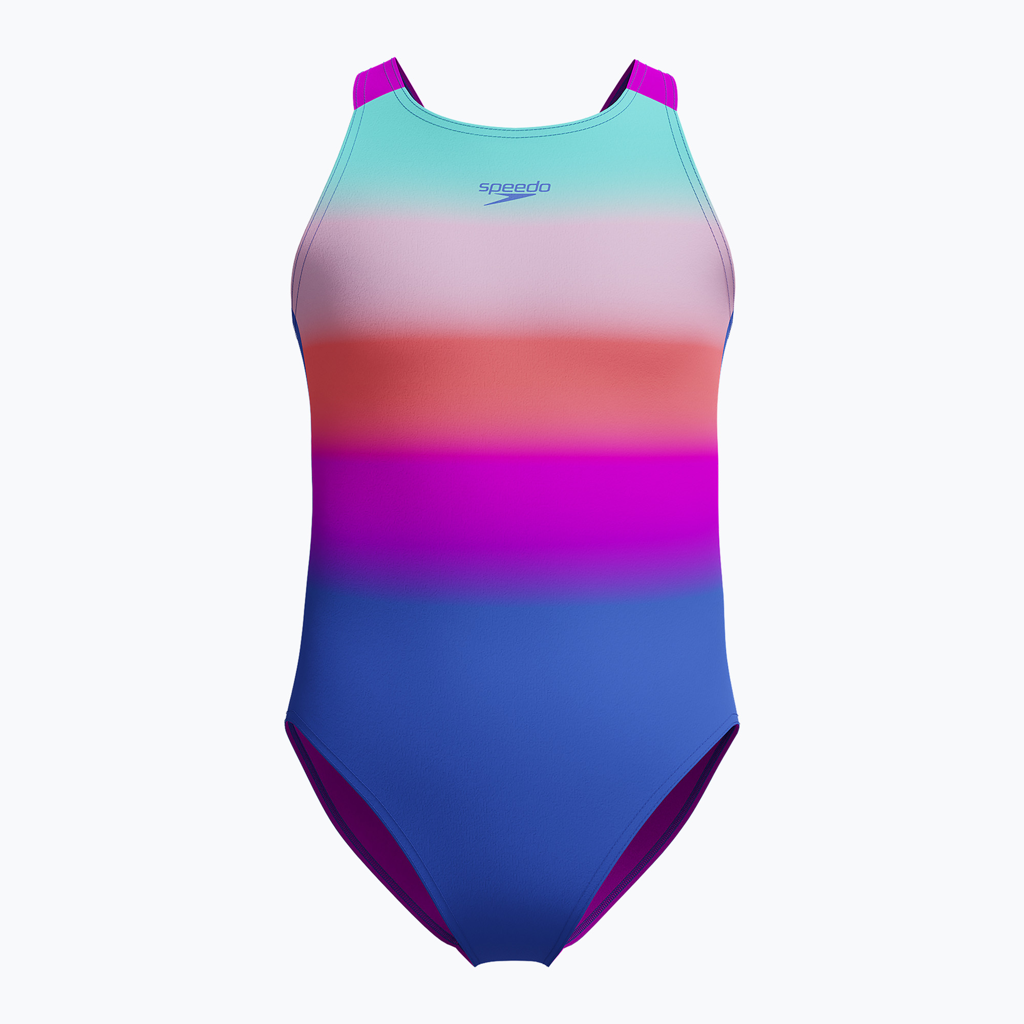 Детски бански от една част Speedo Placement Pulseback cobalt pop