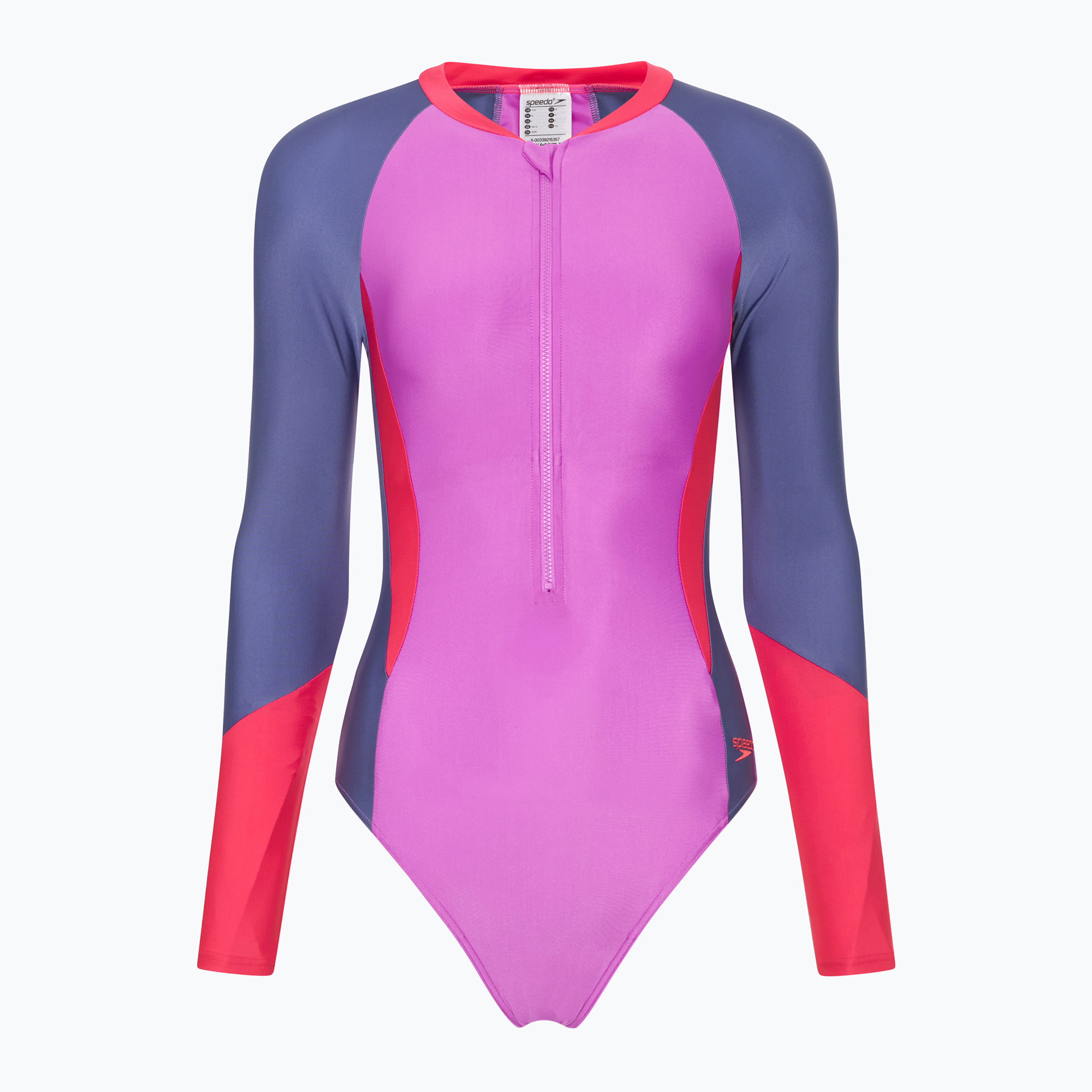 Dámske jednodielne plavky Speedo Colour Block neon violet