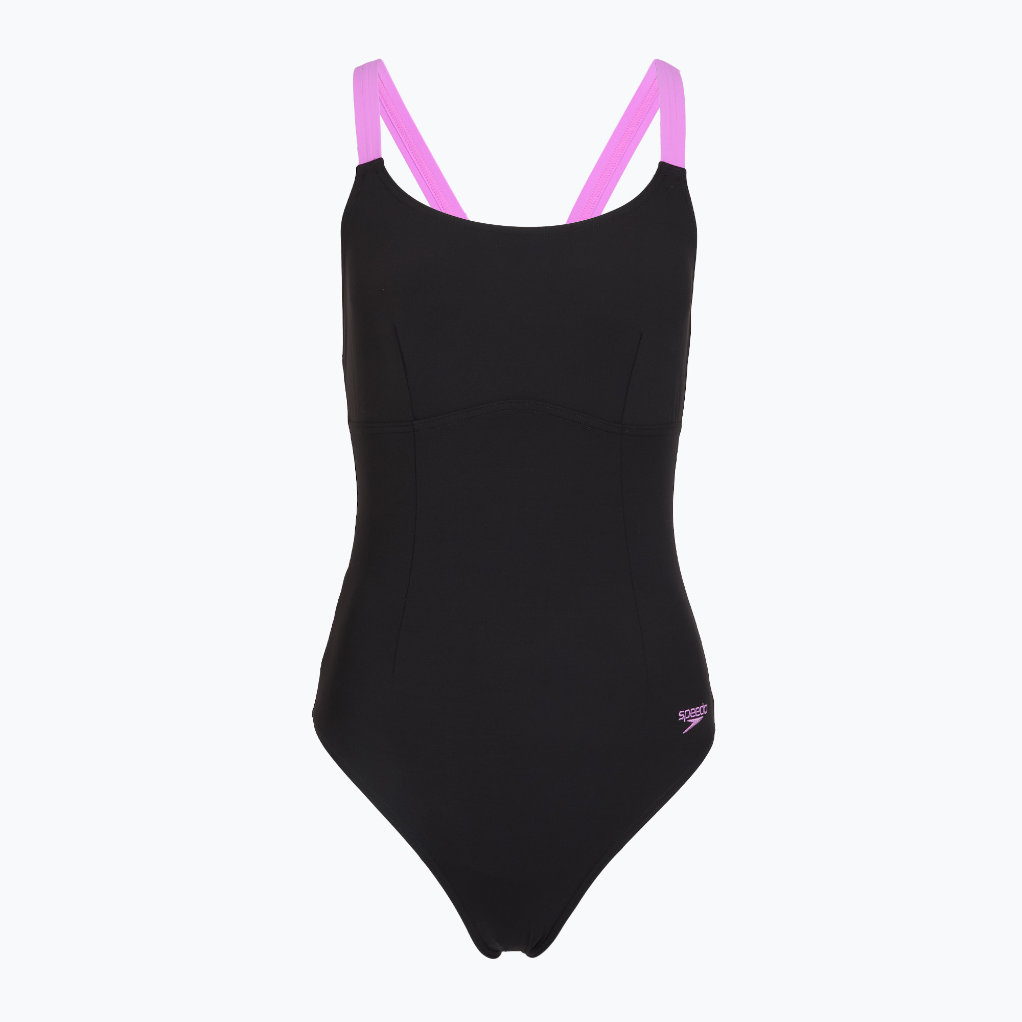 Дамски цял бански костюм Speedo Shaping Crossback neon violet