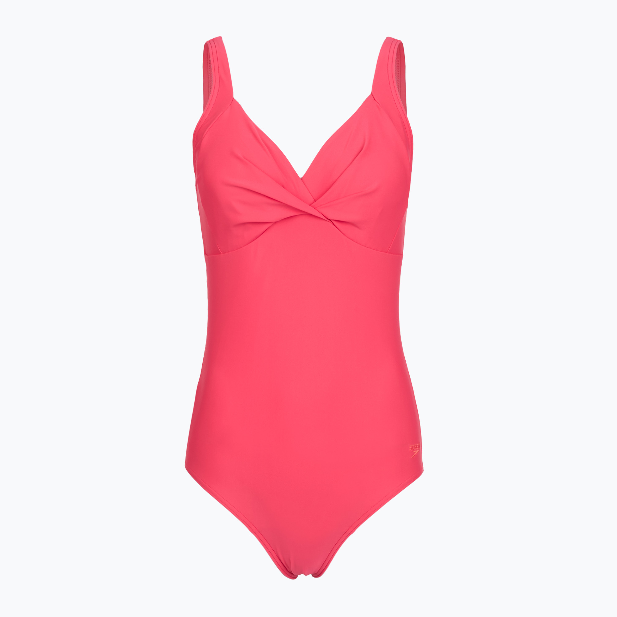 Дамски цял костюм за плуване Speedo Shaping Cross Knot raspberry fill/vermilion/punch