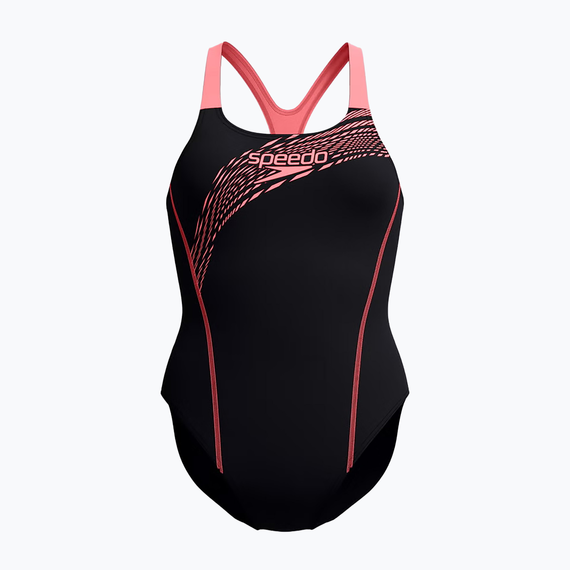 Дамски цял костюм за плуване Speedo Medley Logo Medalist coral sands