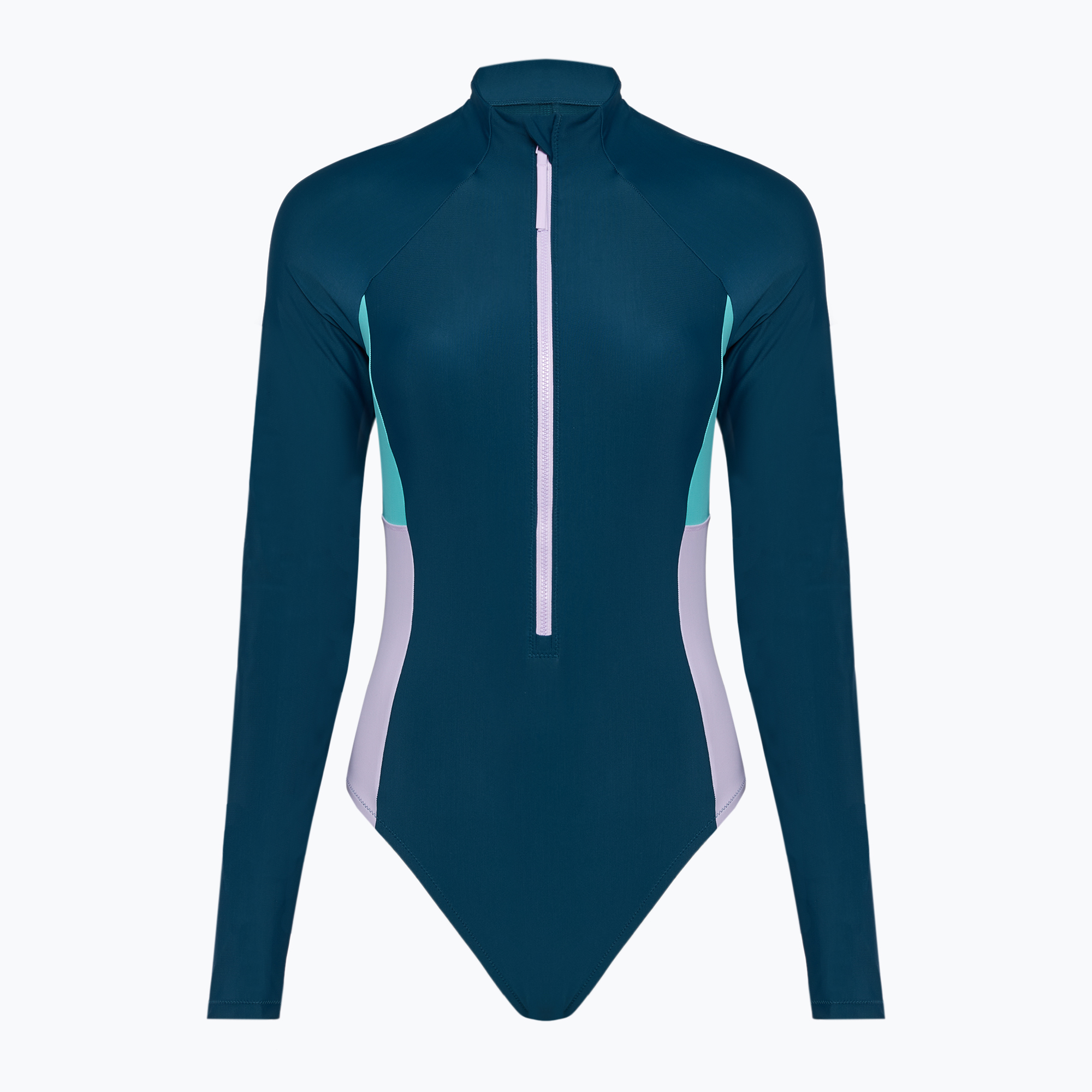 Speedo costume da bagno intero donna Zip Colorblock verde scuro (L) (Zip Colorblock 8-00403316009)