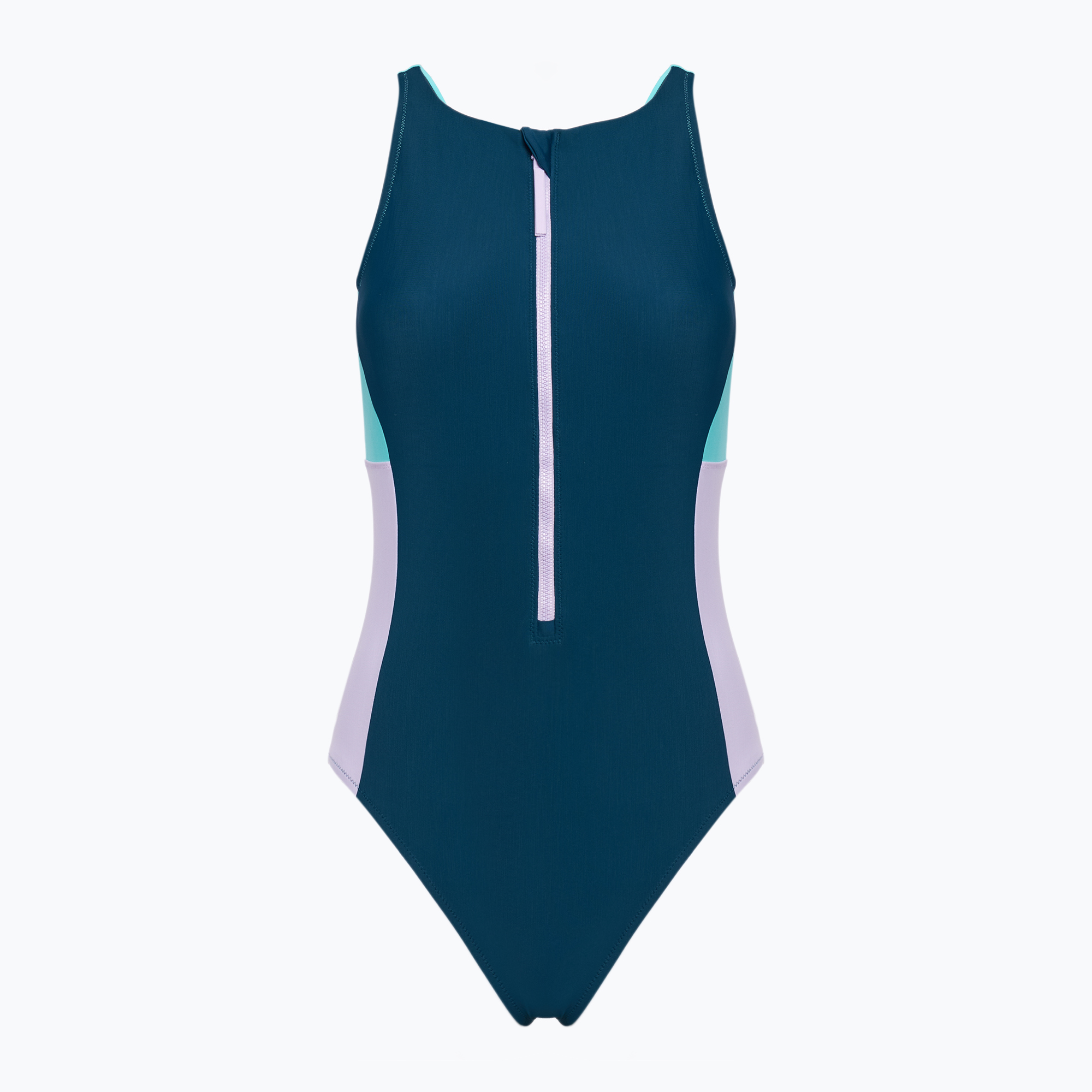 Speedo дамски бански костюм от една част Zip Colorblock dark teal