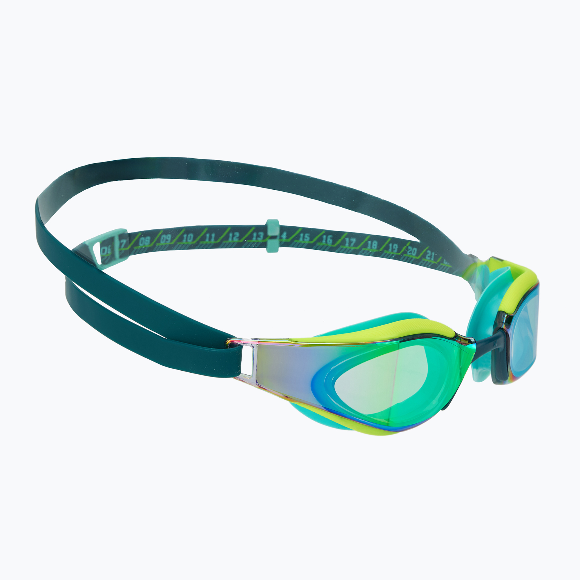 Okulary do pływania Speedo Fastskin Hyper Elite Mirror hyper yellow/steel/emerald mirror 