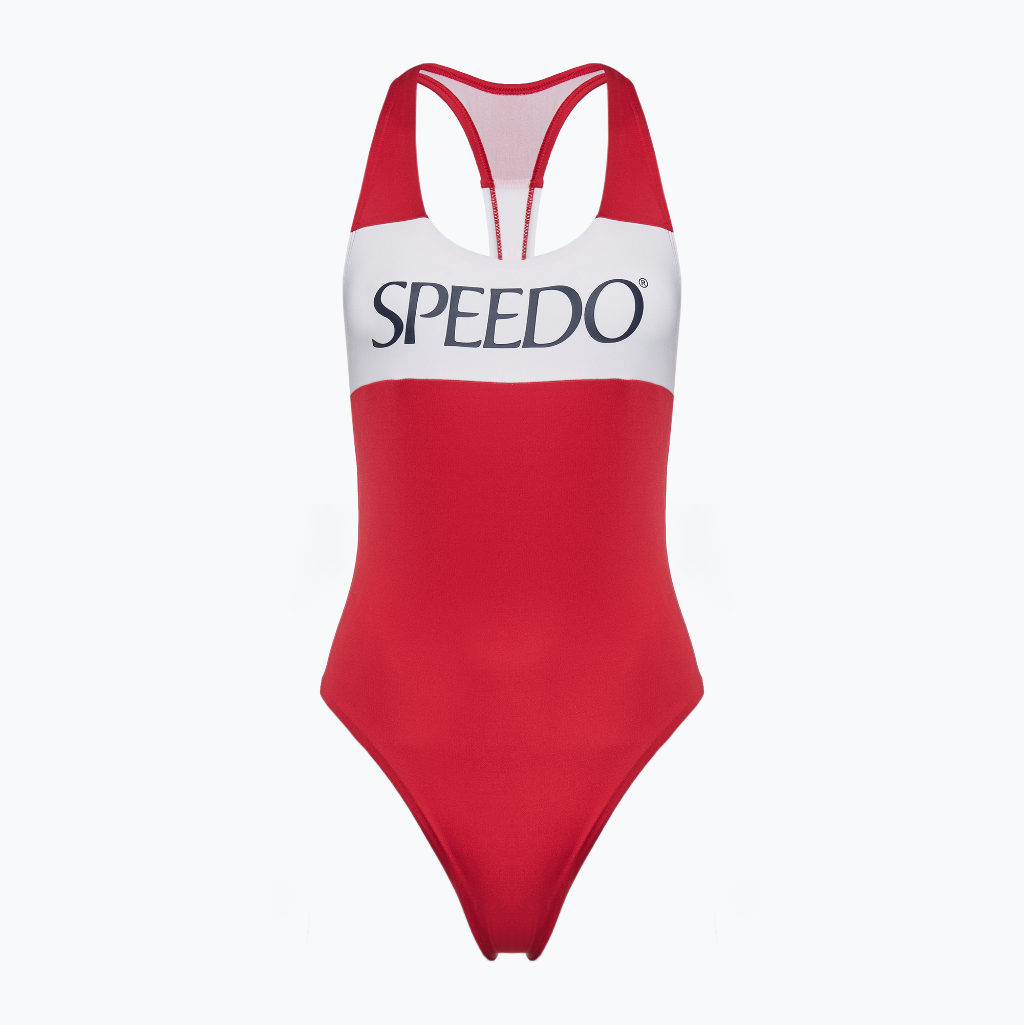 Speedo Colourblock Racerback дамски бански костюм от една част с висок риск червен