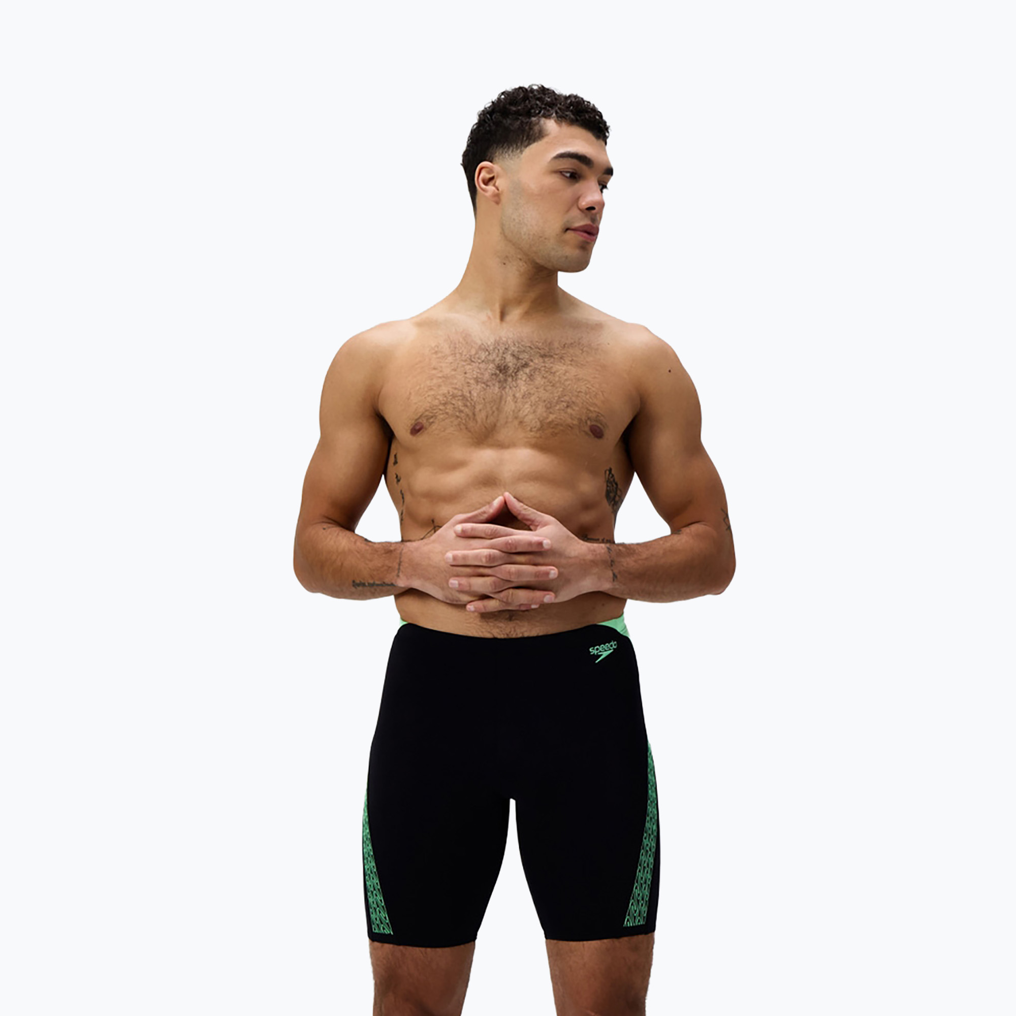 Мъжки шорти за плуване тип клин Speedo Hyper Boom Splice black/alfalfa green
