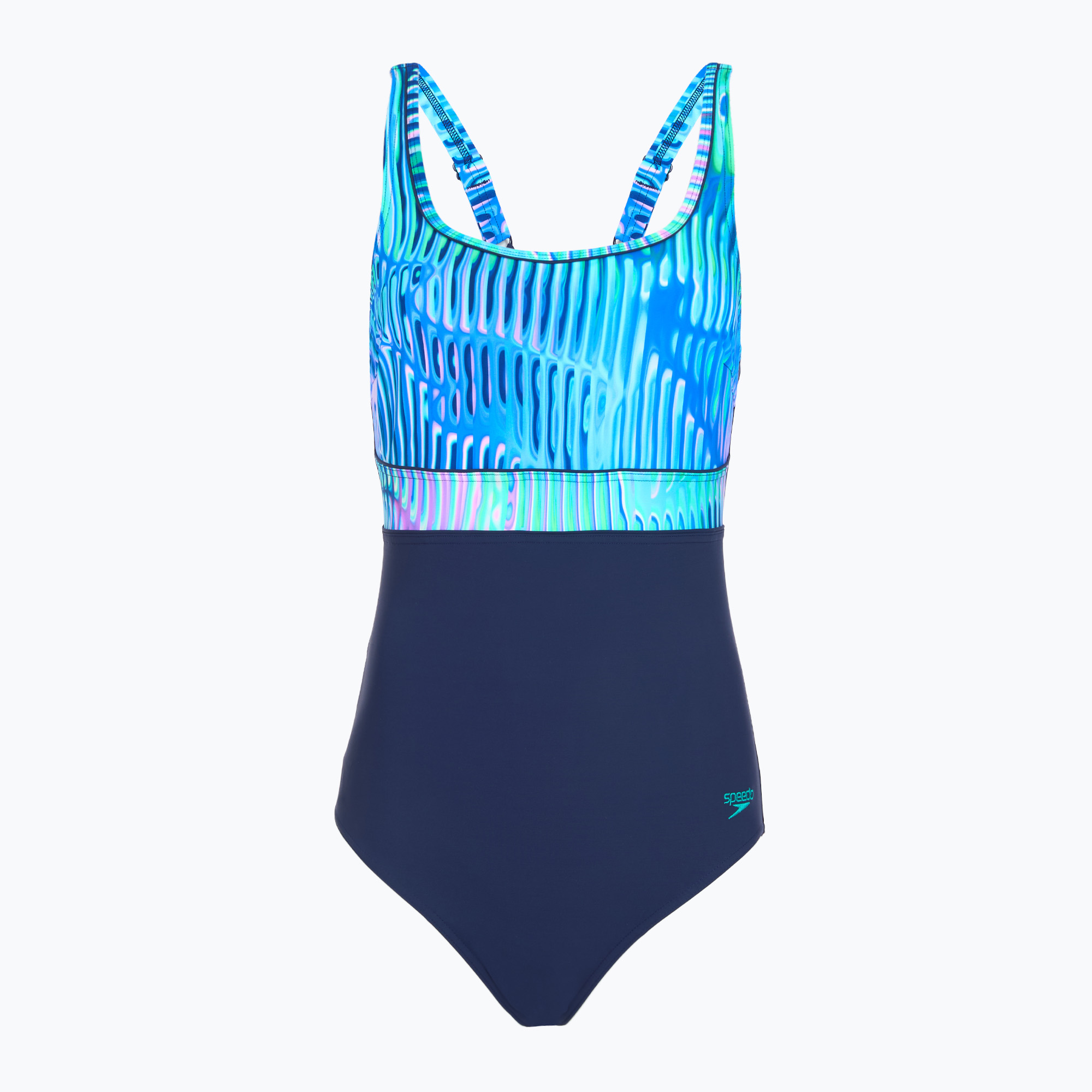 Costum de baie întreg pentru femei Speedo Shaping Contour Eclipse Printed turquoise gem
