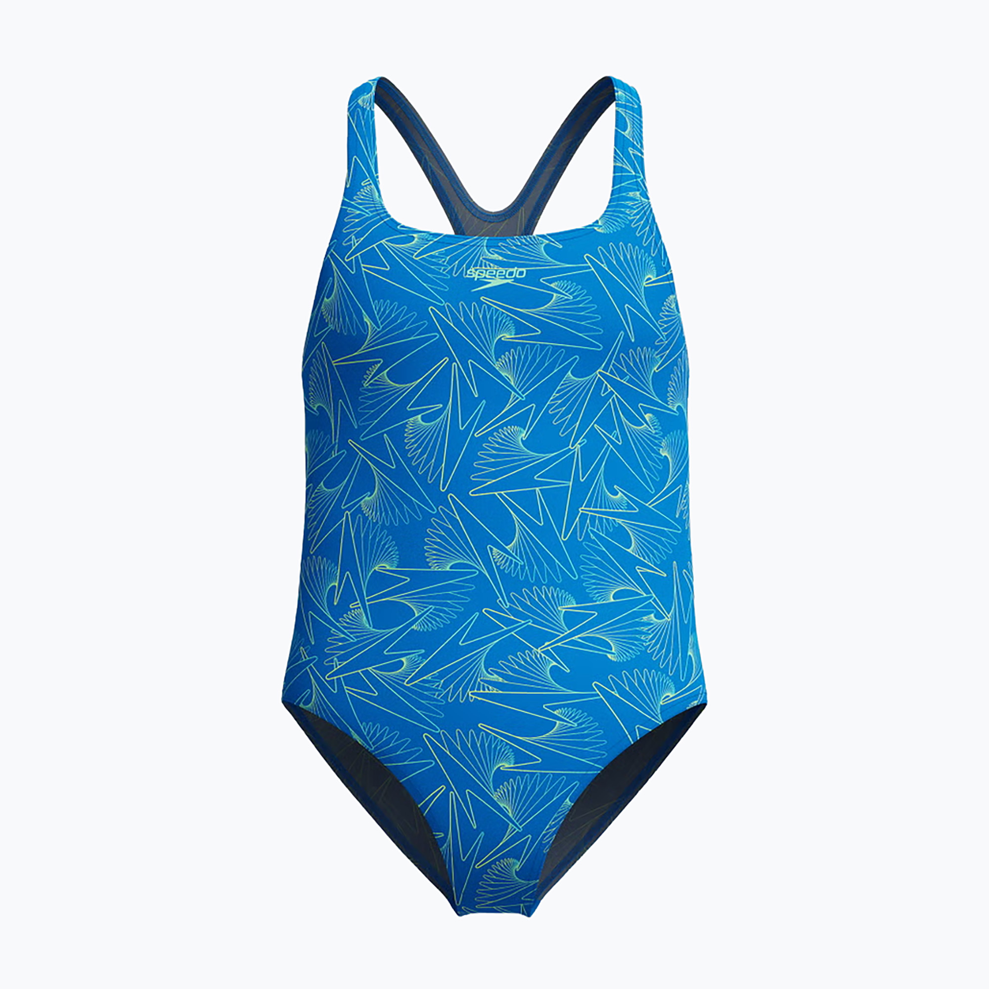 Детски цял бански костюм Speedo HyperBoom Allover Medalist lagoon blue/celeste