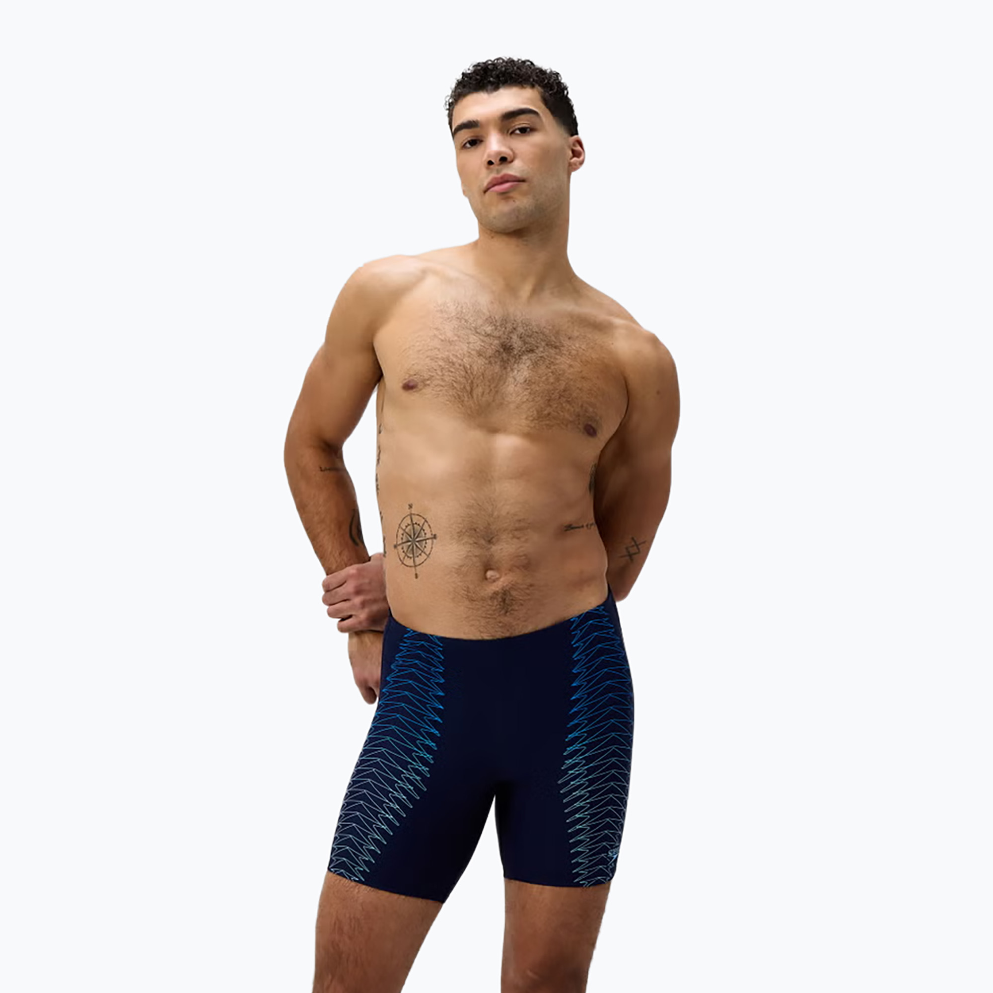 Мъжки плувни джамери Speedo Duo Logo Print Mid Jammer navy/sugar blue