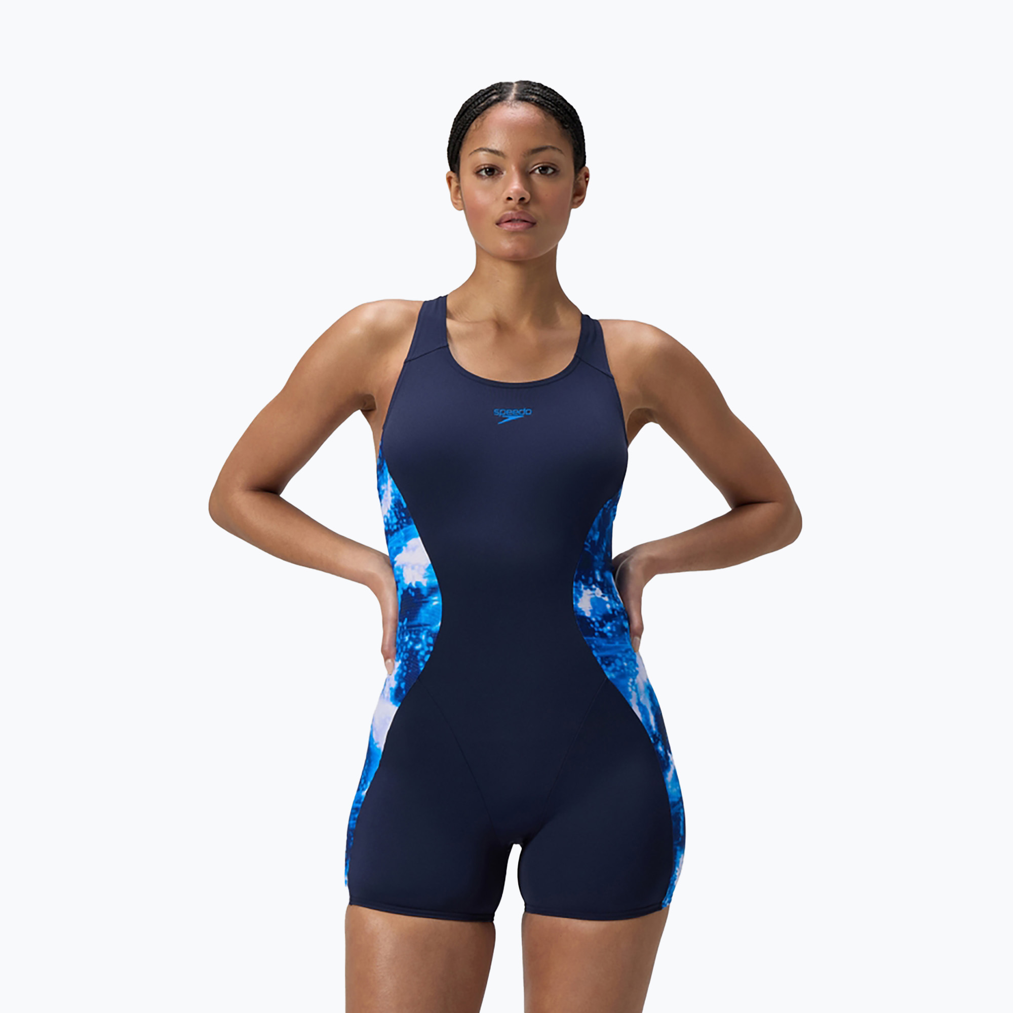Цял бански костюм Speedo Digital Printed Legsuit peacoat