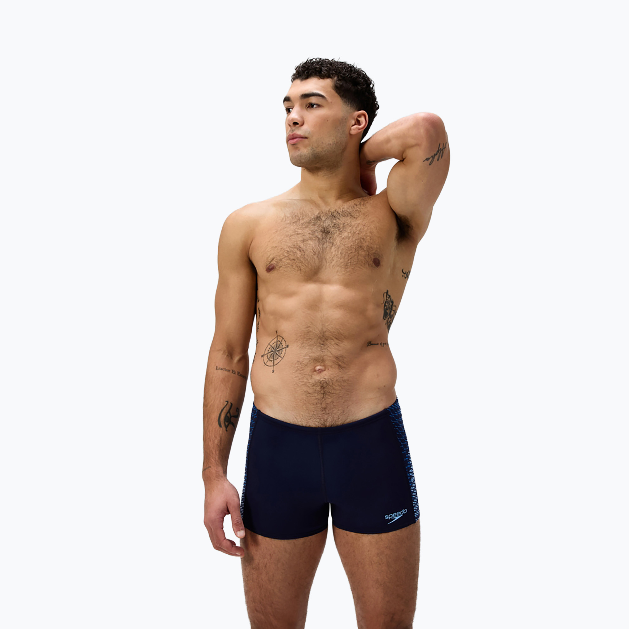 Мъжки боксерки за плуване Speedo Endurance  Tech Panel Aquashort navy/sugar blue