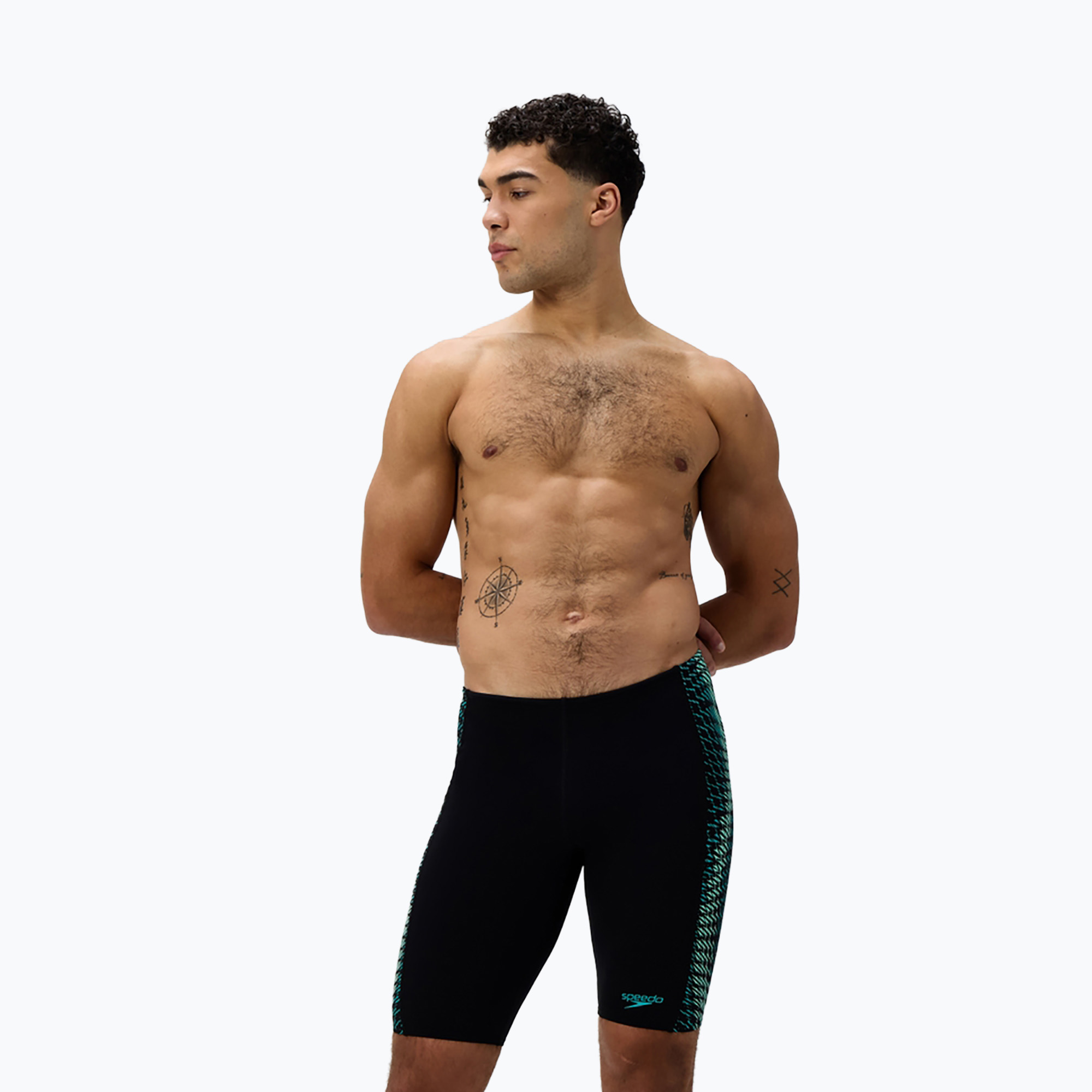 Мъжки шорти за плуване тип клин Speedo Endurance  Tech Panel Jammer black/turquoise gem