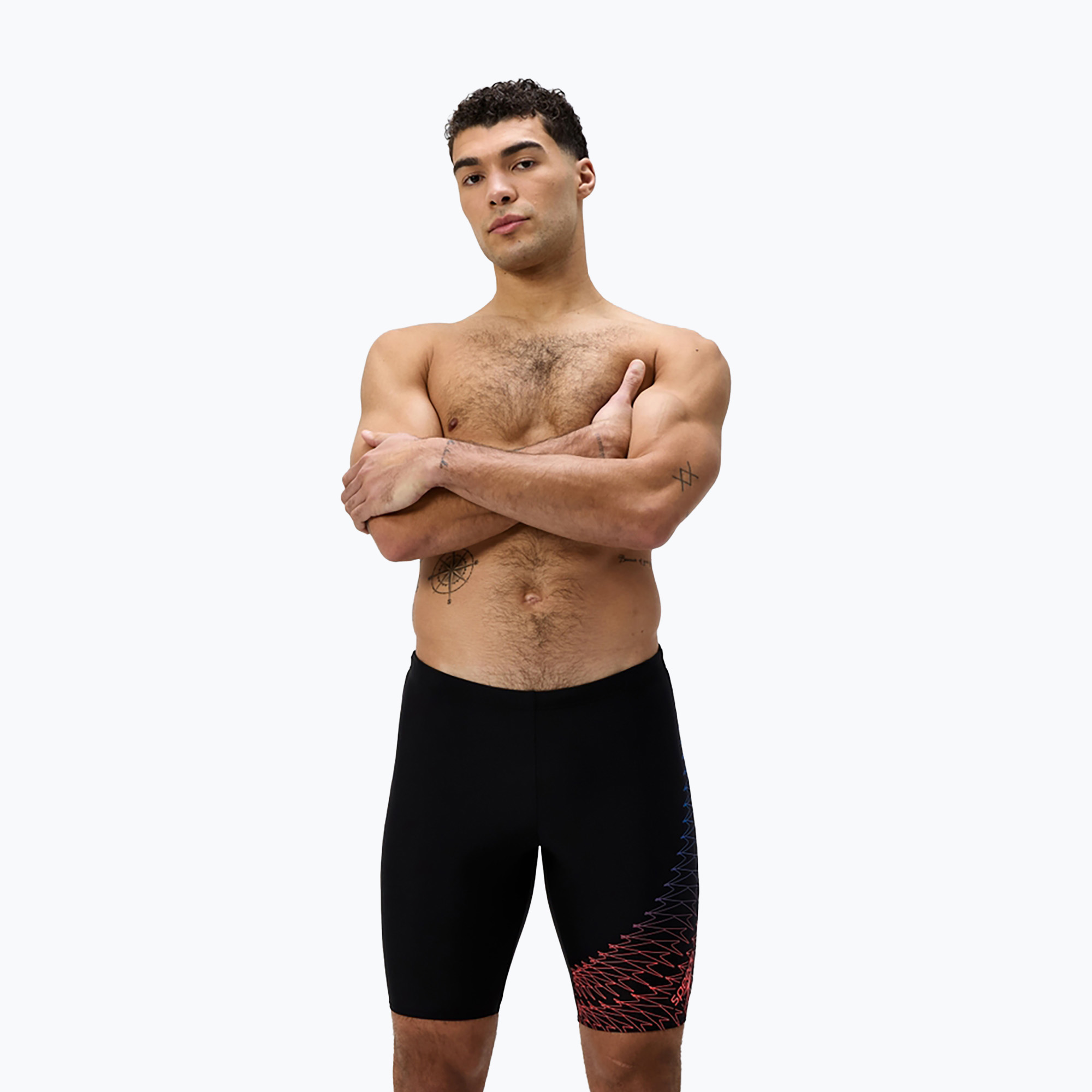 Мъжки шорти за плуване тип клин Speedo Medley Logo Jammer black/neon corall