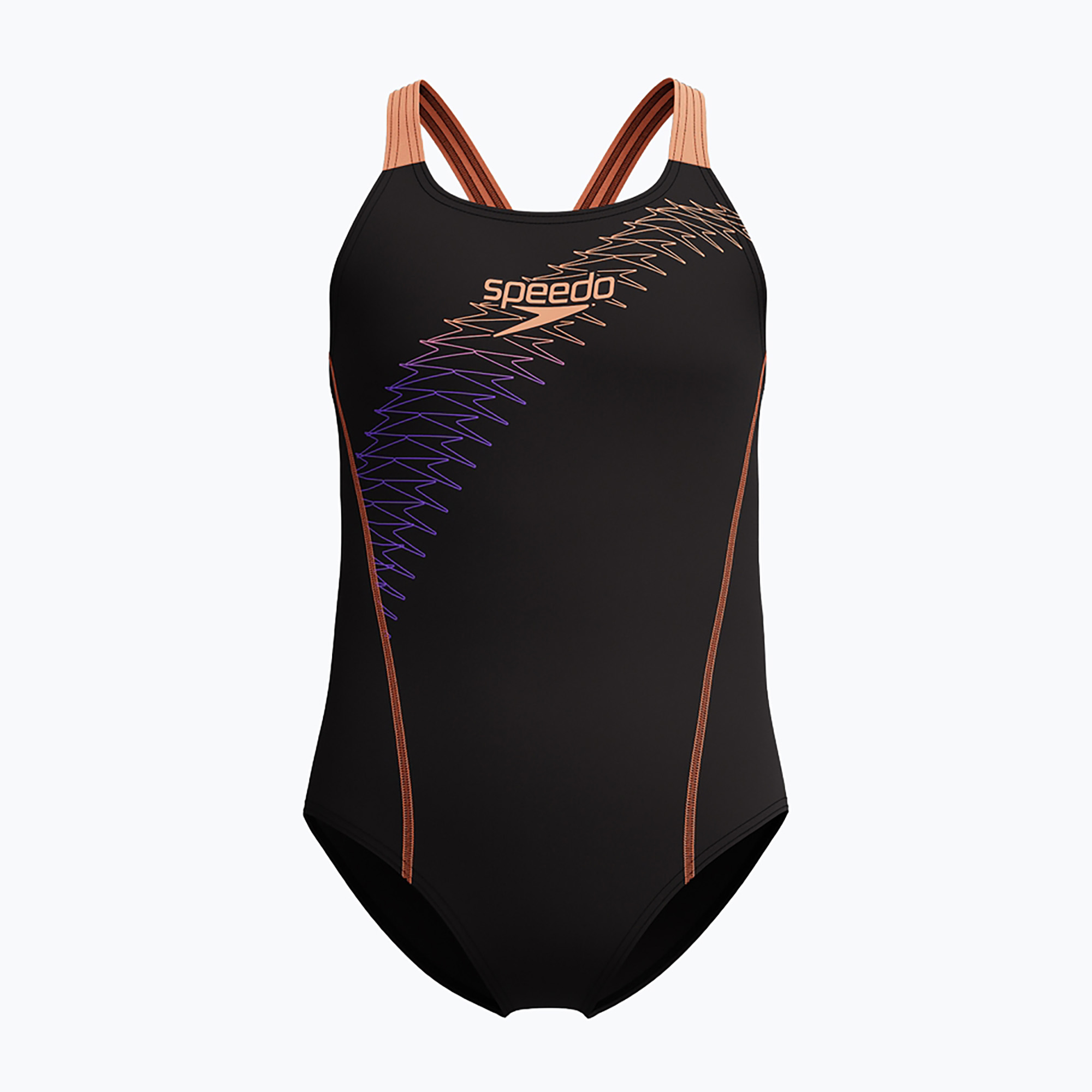 Детски цял бански костюм Speedo Medley Logo Medalist bright peach
