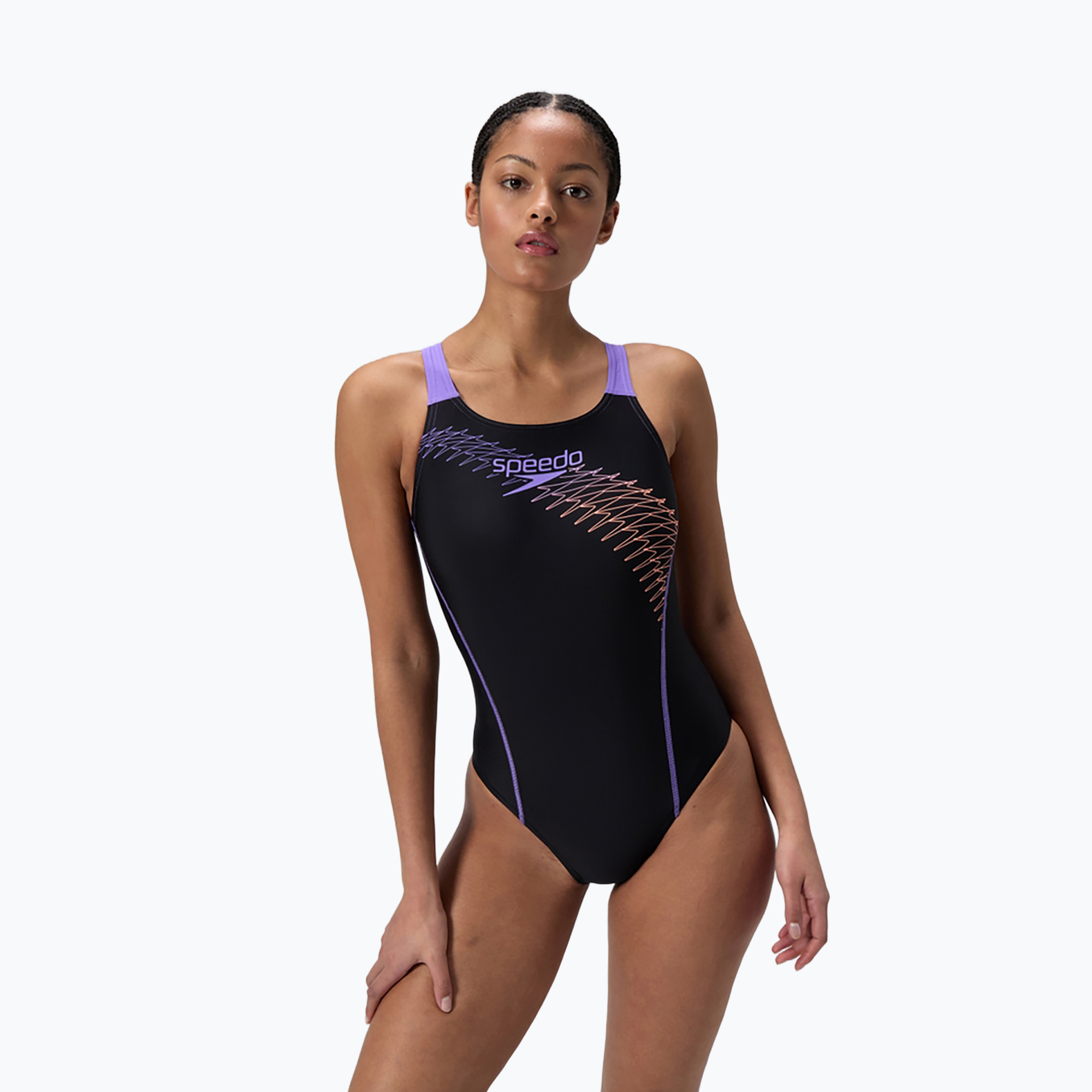 Цял бански костюм Speedo Medley Logo Medalist bright peach