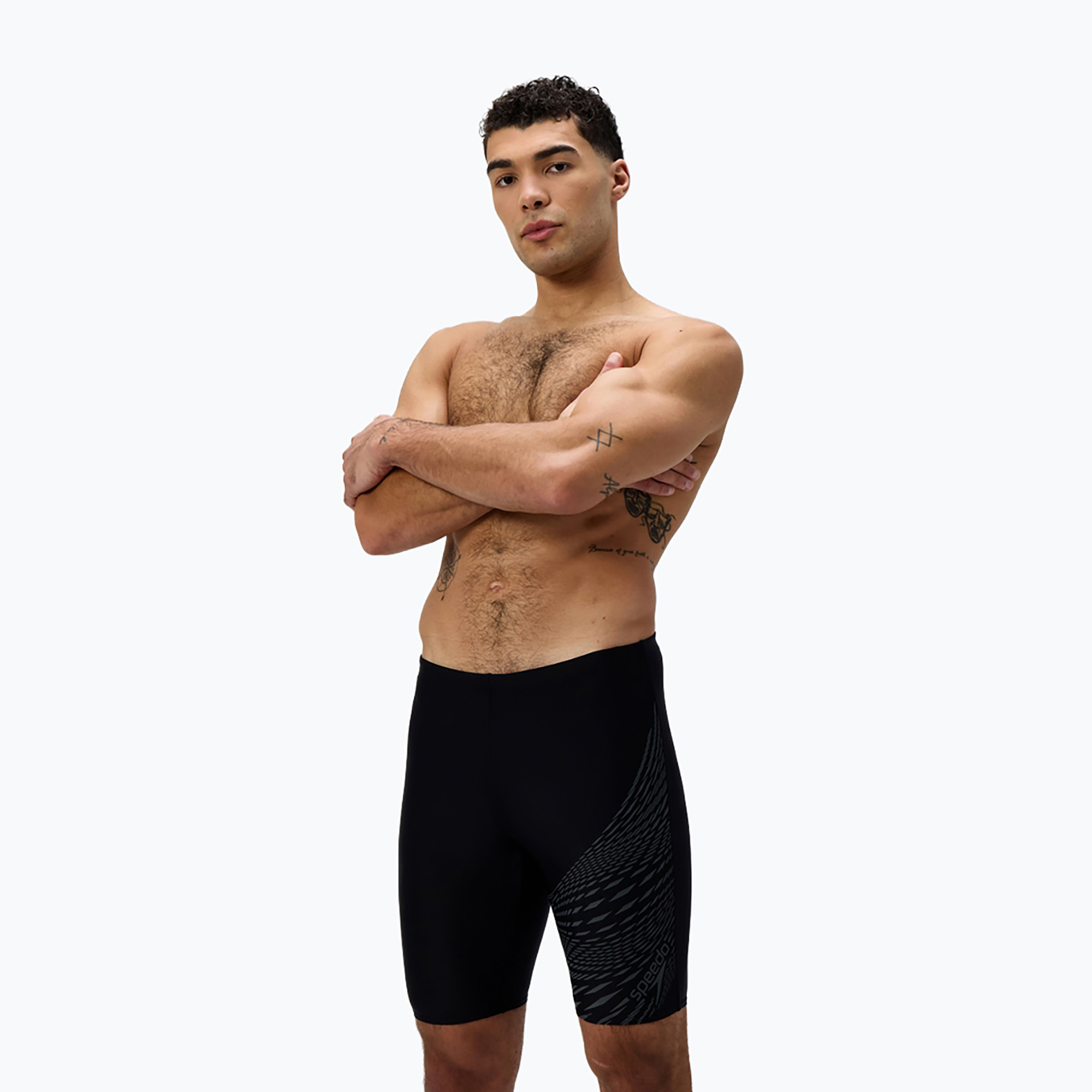 Мъжки шорти за плуване тип клин Speedo Medley Logo Jammer black/lead grey
