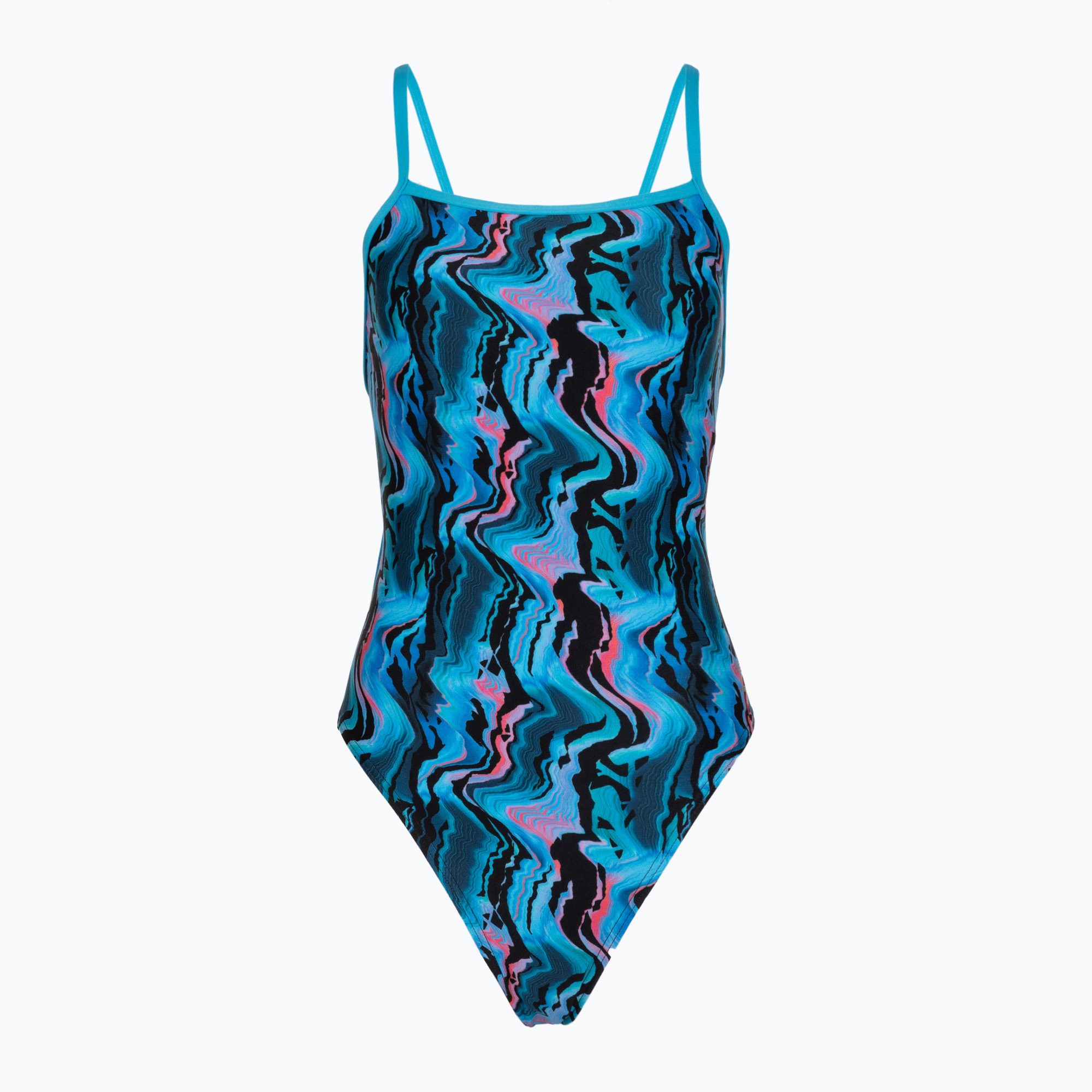 Дамски цял бански костюм Speedo Printed Web Back canyon ombre/black