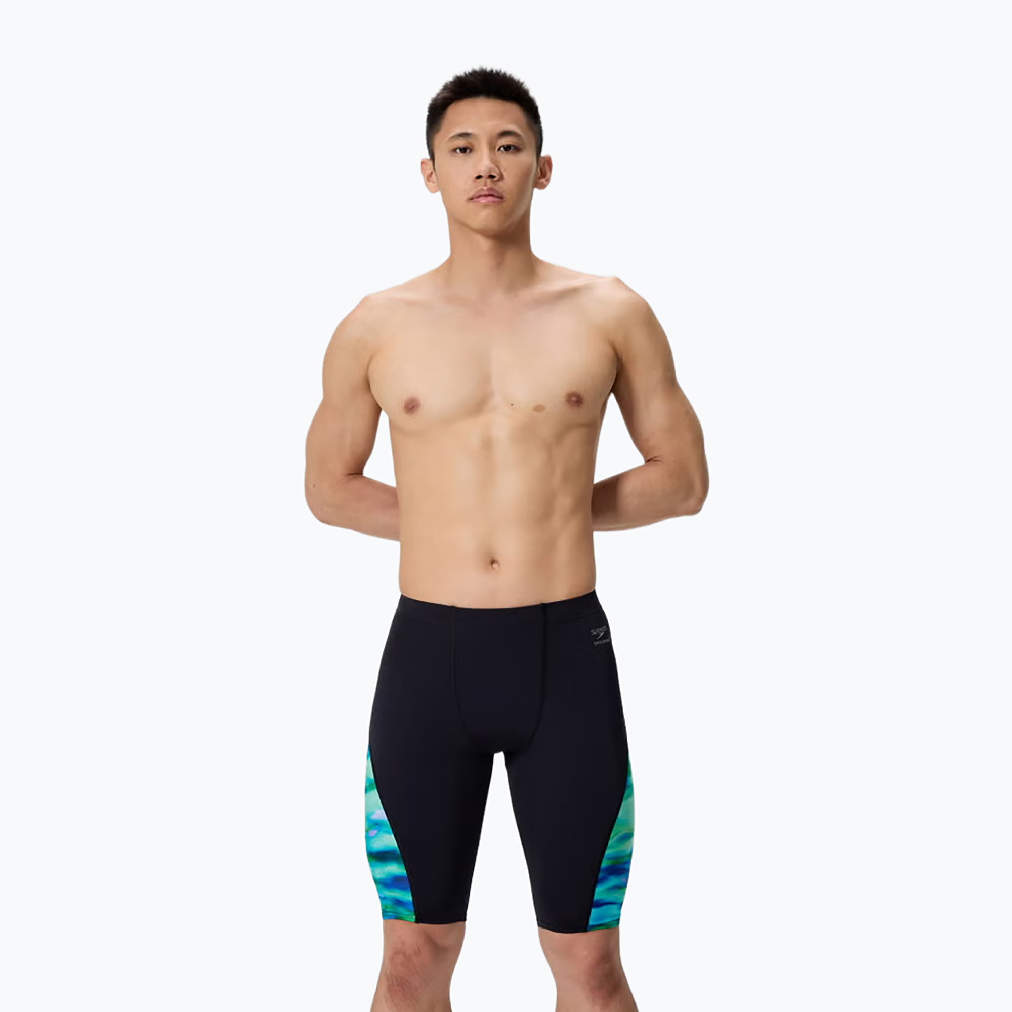 Мъжки шорти за плуване тип клин Speedo Printed Side Spliced sunset grove/black