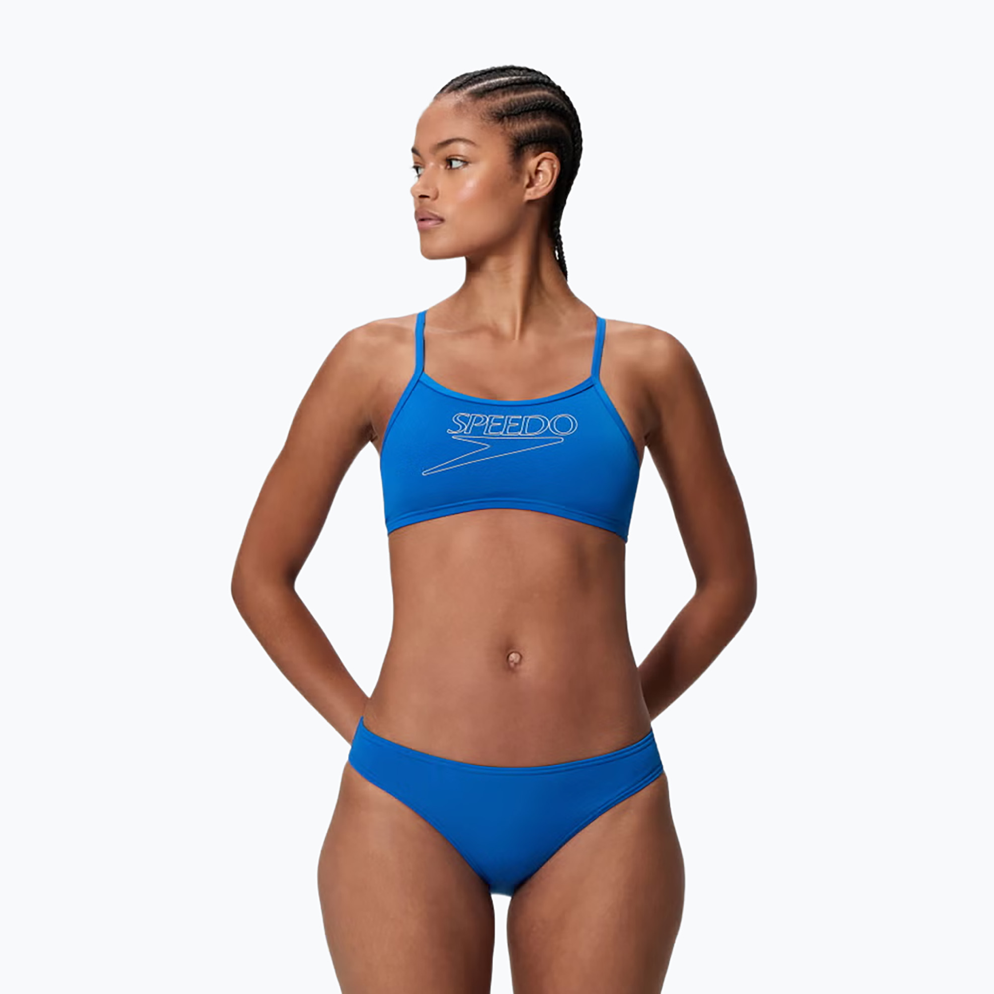 Дамски бански костюм от две части Speedo Endurance  Logo Thin Strap turkish sea