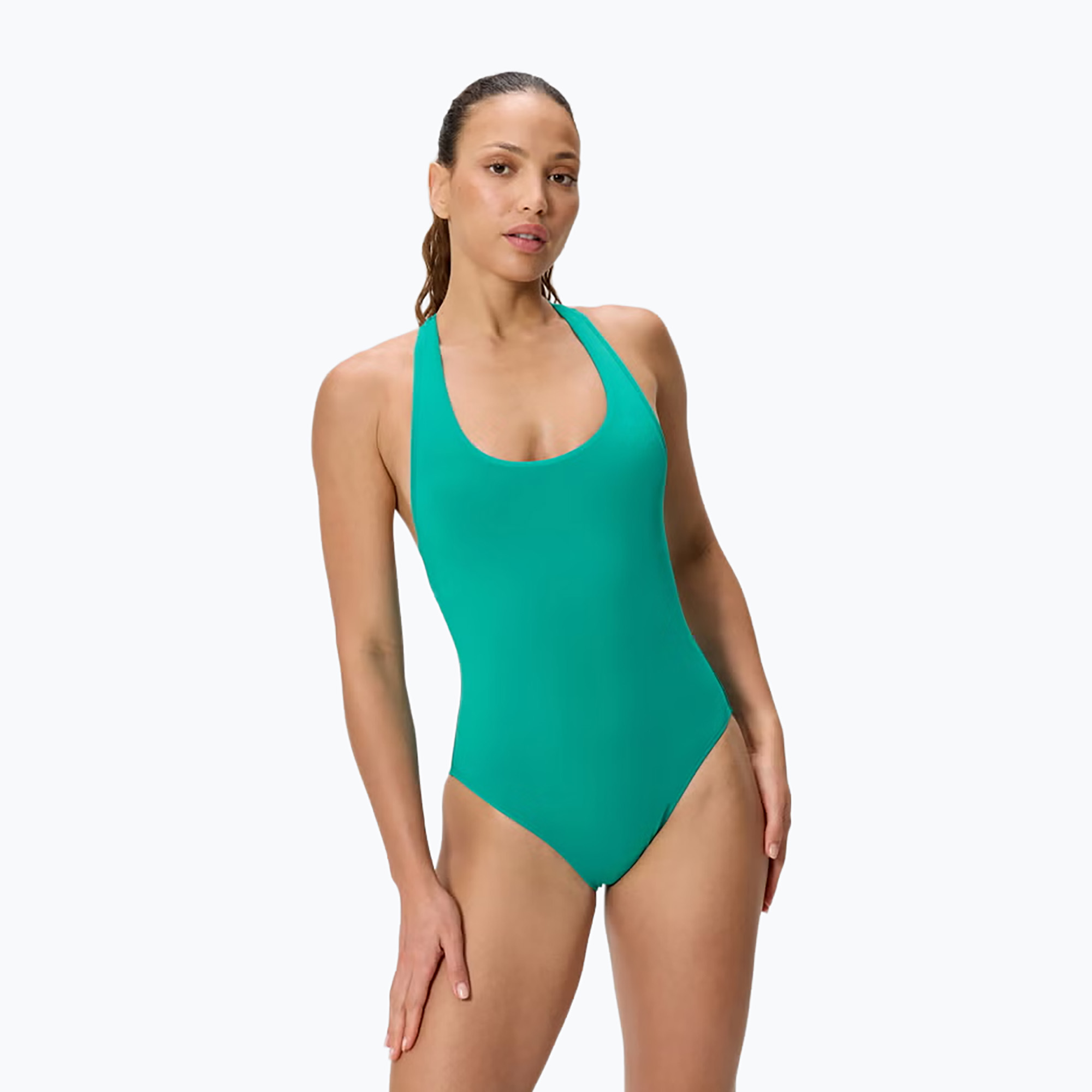 Дамски цял бански костюм Speedo Solid Scoop Neck peacock teal
