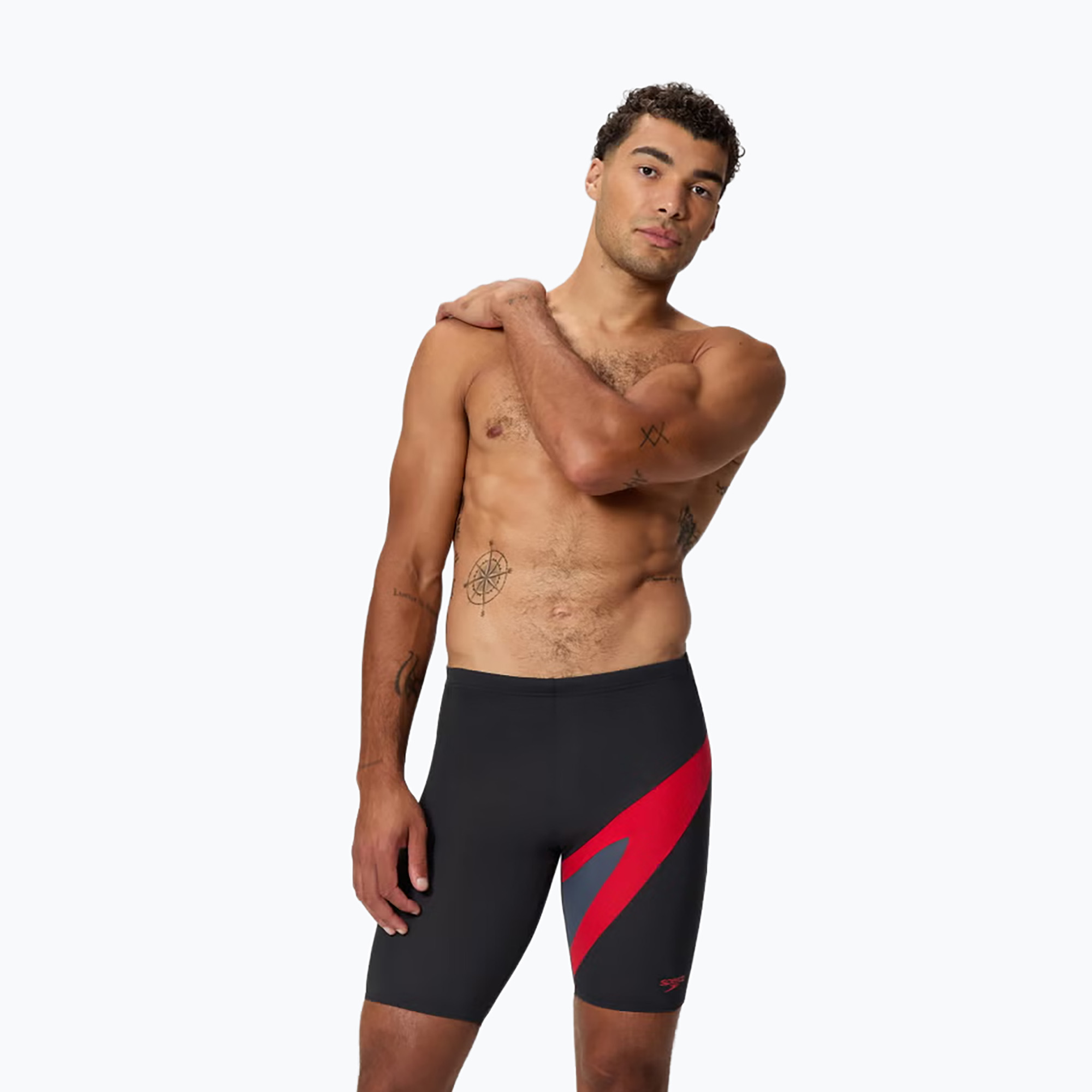 Мъжки шорти за плуване тип клин Speedo Hyperboom anthracite/high risk red