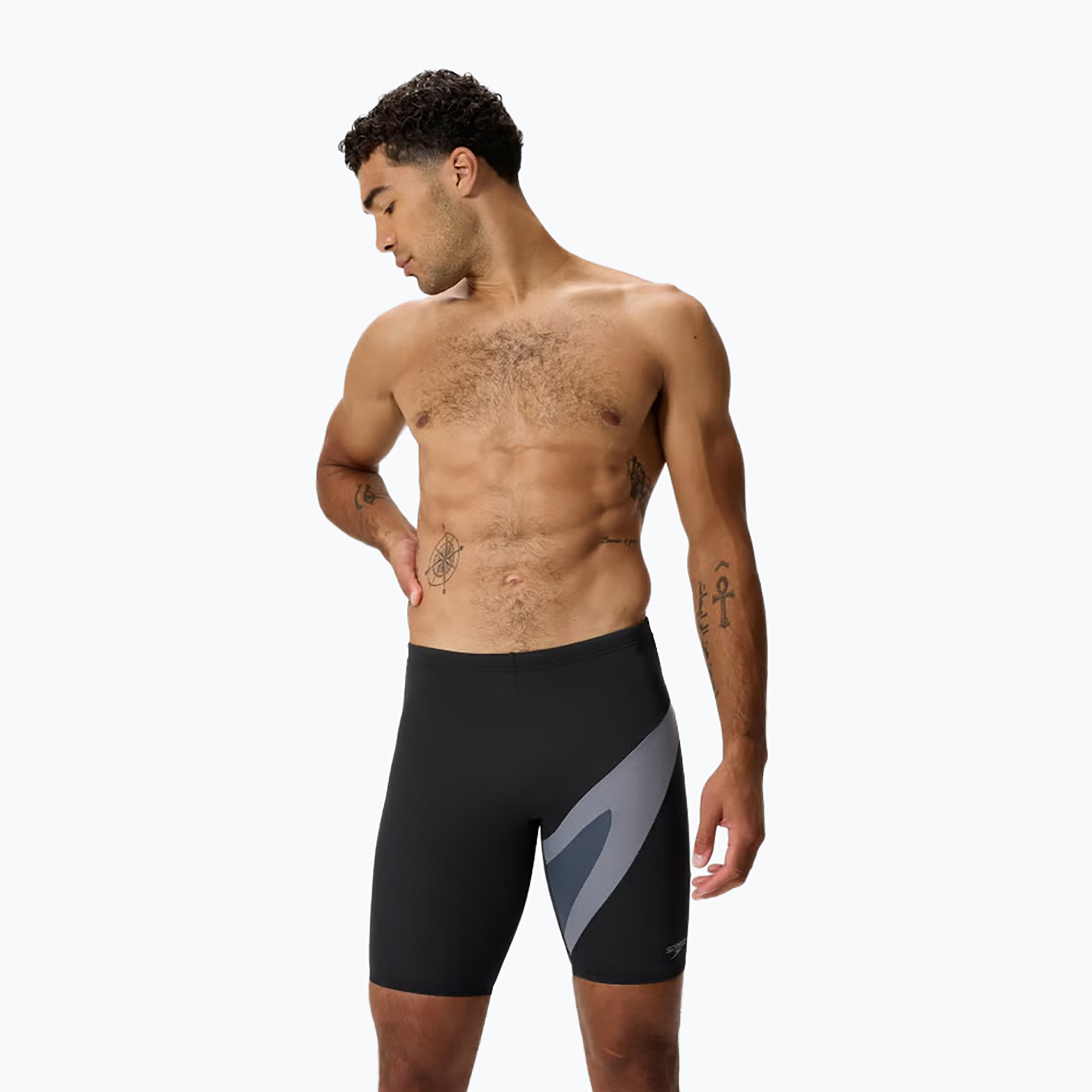 Мъжки шорти за плуване тип клин Speedo Hyperboom anthracite/coin grey