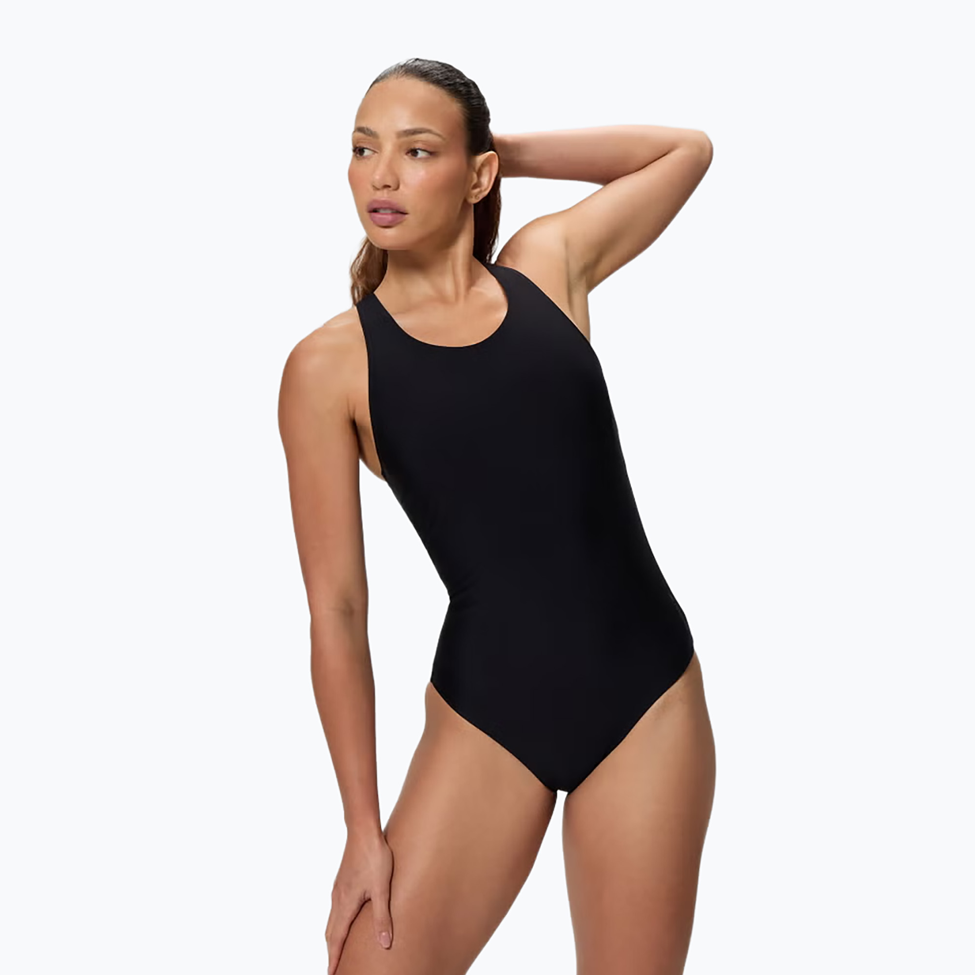 Дамски цял бански костюм Speedo Colorblock Ultraback 2.0 anthracite