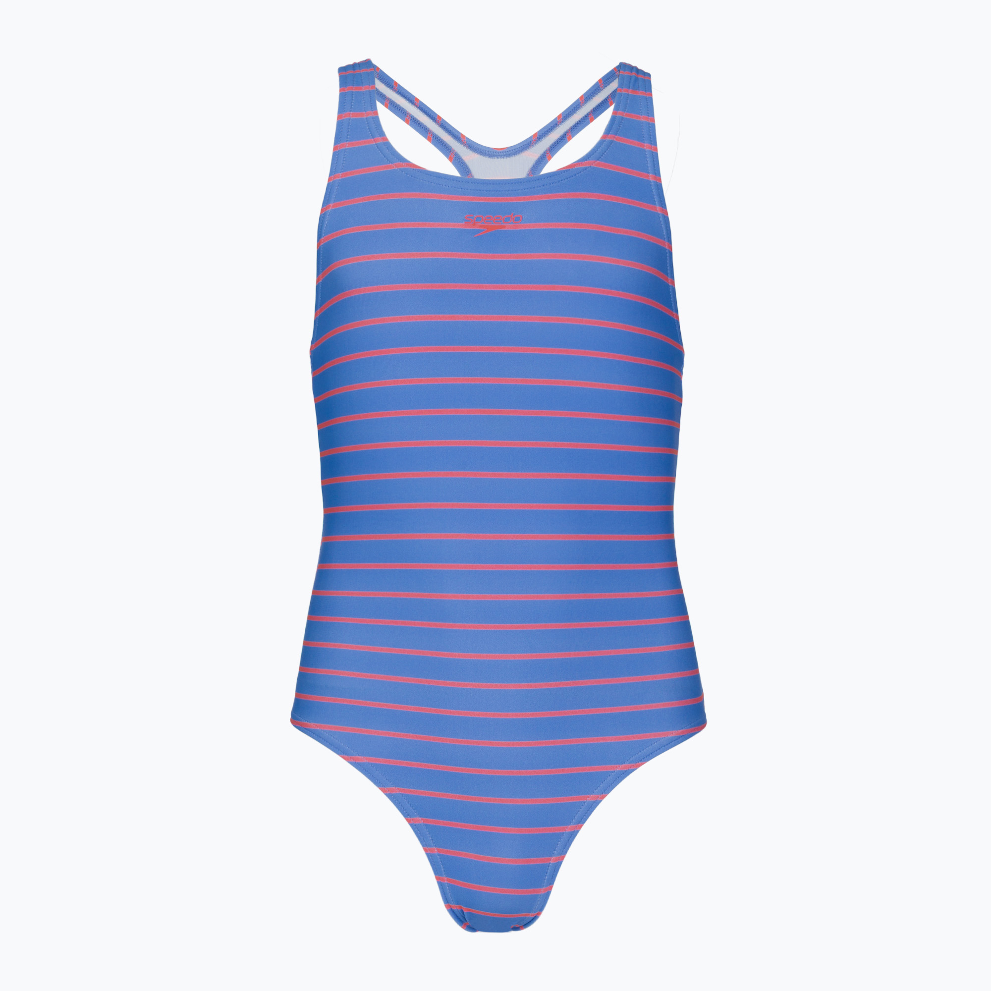 Детски цял бански костюм Speedo Stripe Print Medalist periwinkle blue